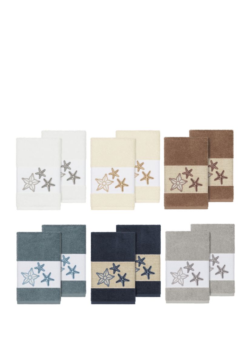 Lydia 2 Piece Embellished Hand Towel Set