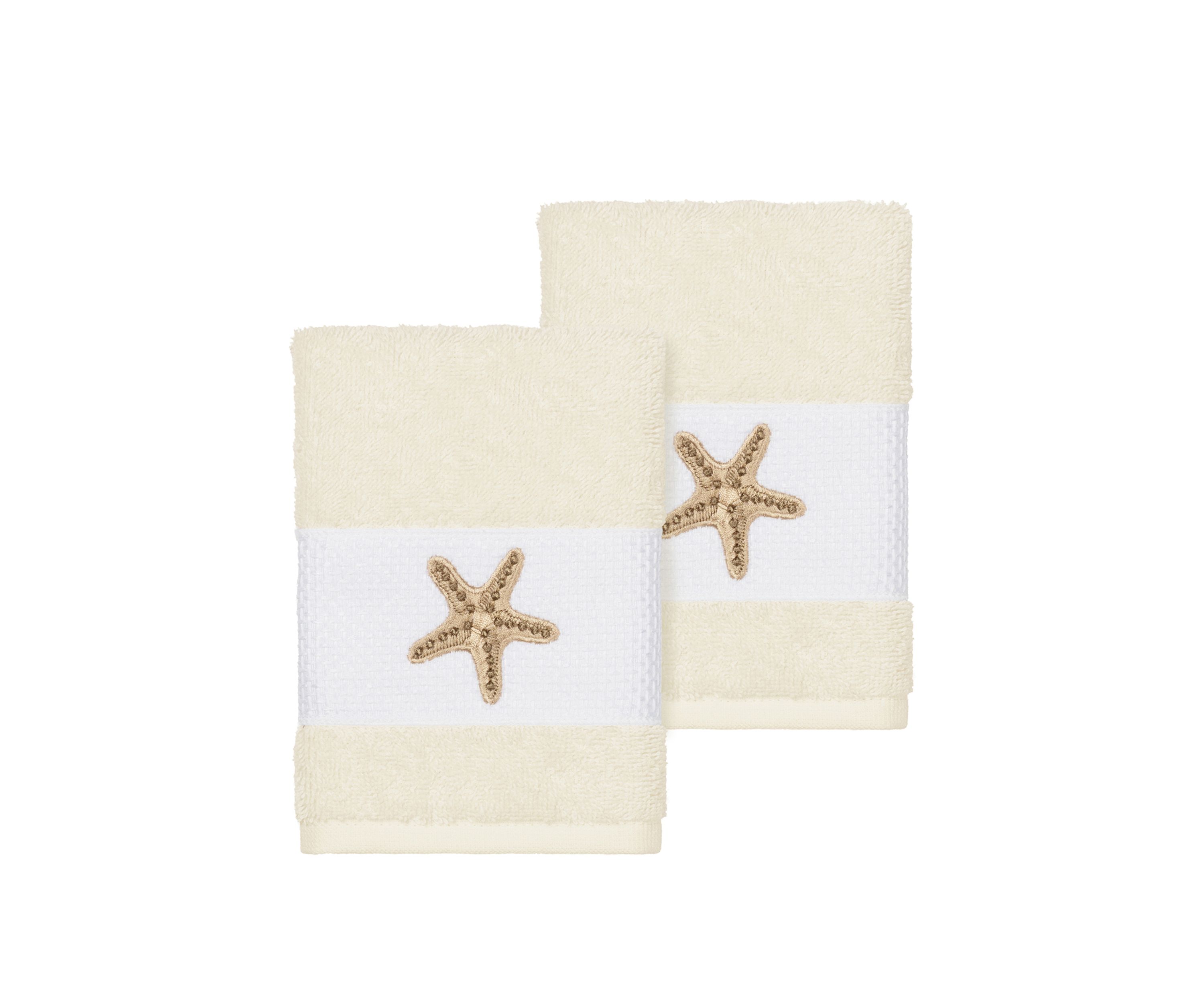 Lydia 2 Piece Embellished Washcloth Set