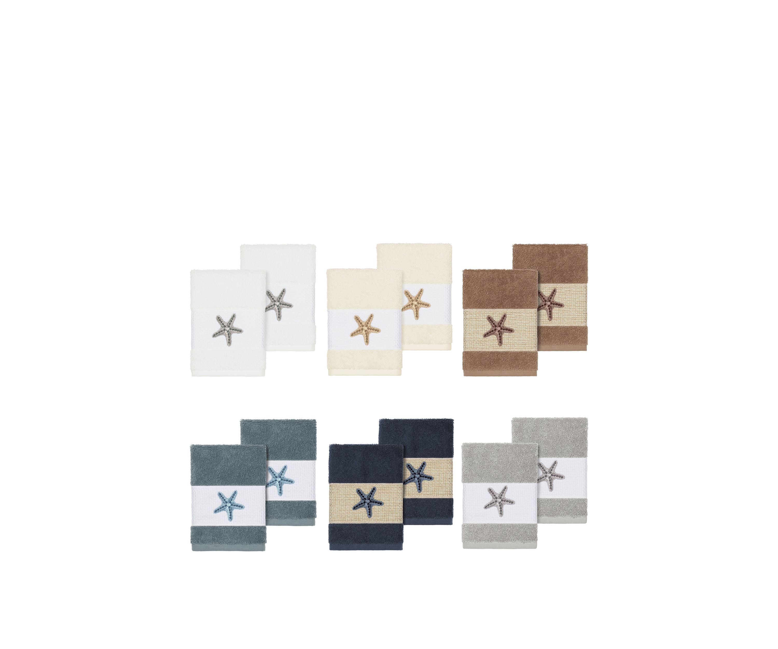 Lydia 2 Piece Embellished Washcloth Set