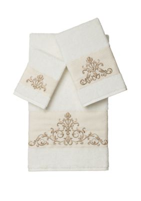 Scarlet 3 Piece Embellished Towel Set