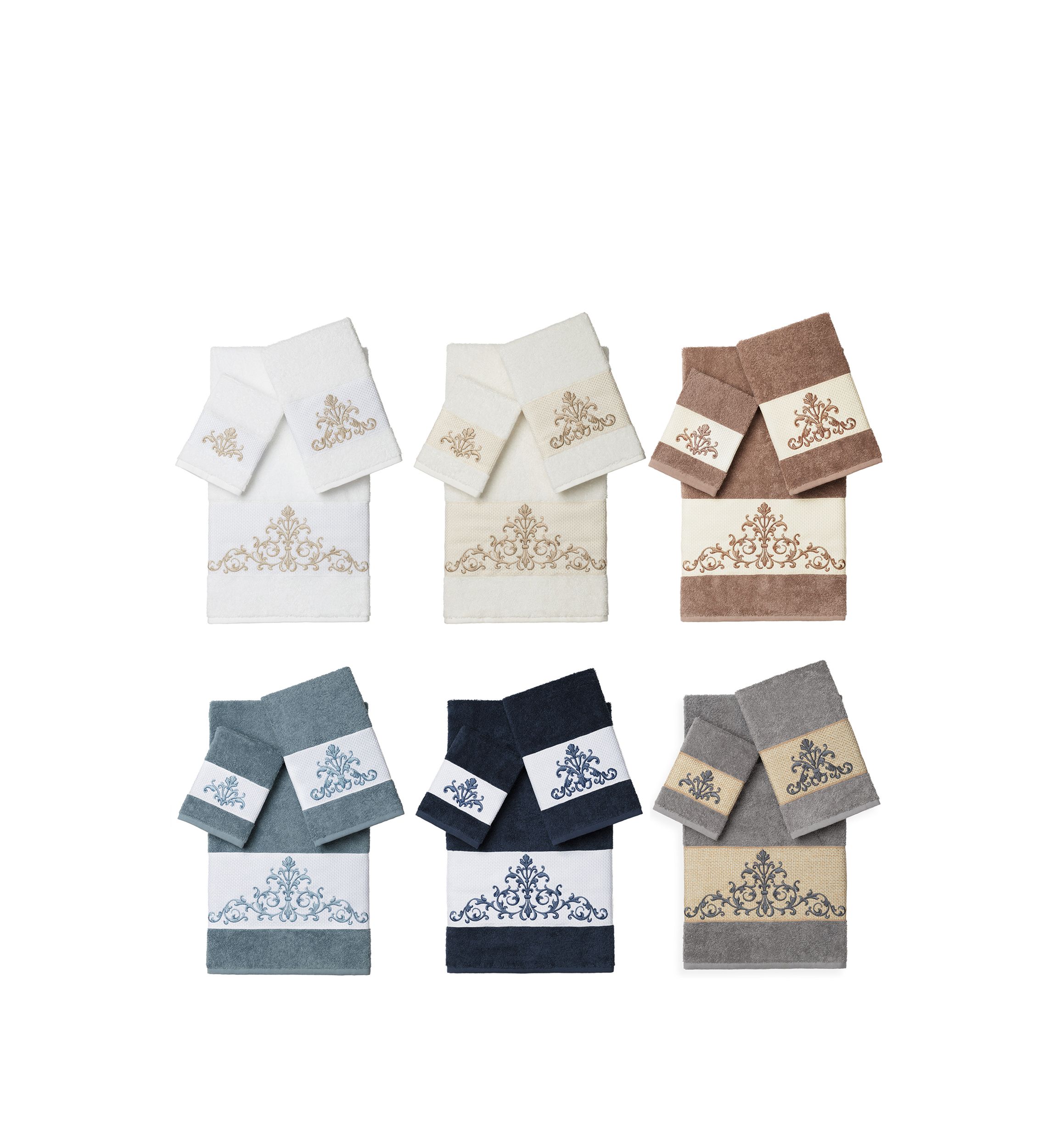 Scarlet 3 Piece Embellished Towel Set