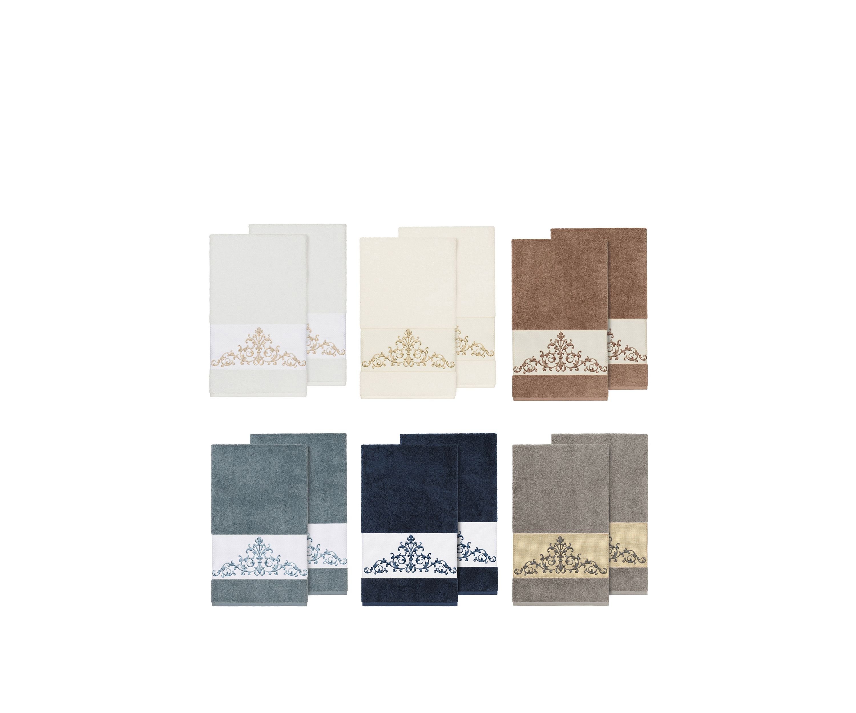 Scarlet 2 Piece Embellished Bath Towel Set