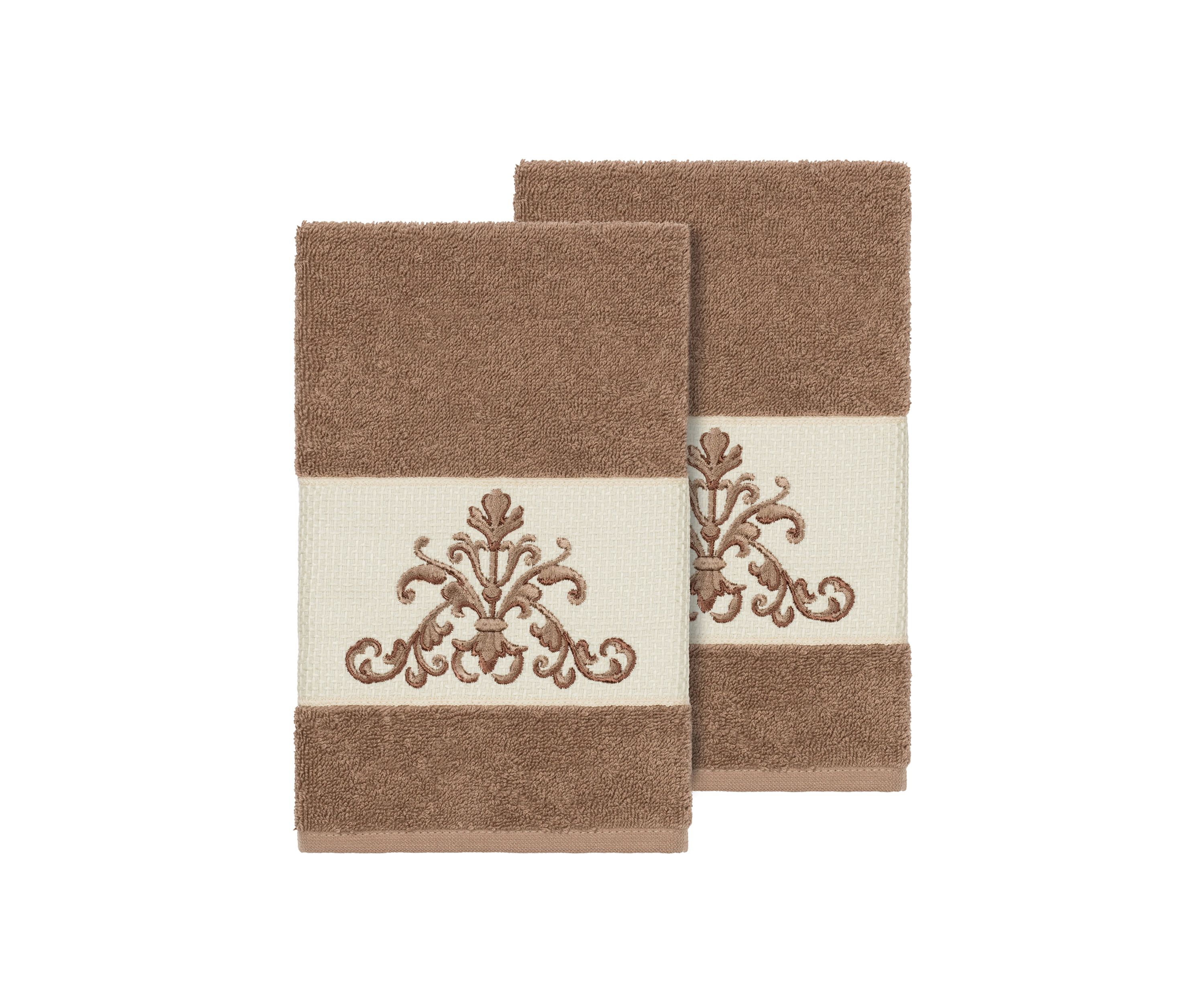 Scarlet 2 Piece Embellished Hand Towel Set