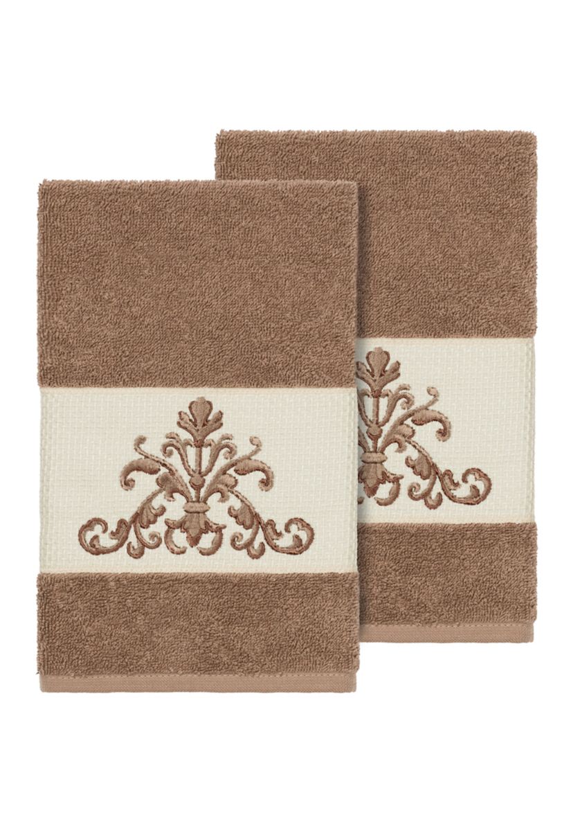 Scarlet 2 Piece Embellished Hand Towel Set