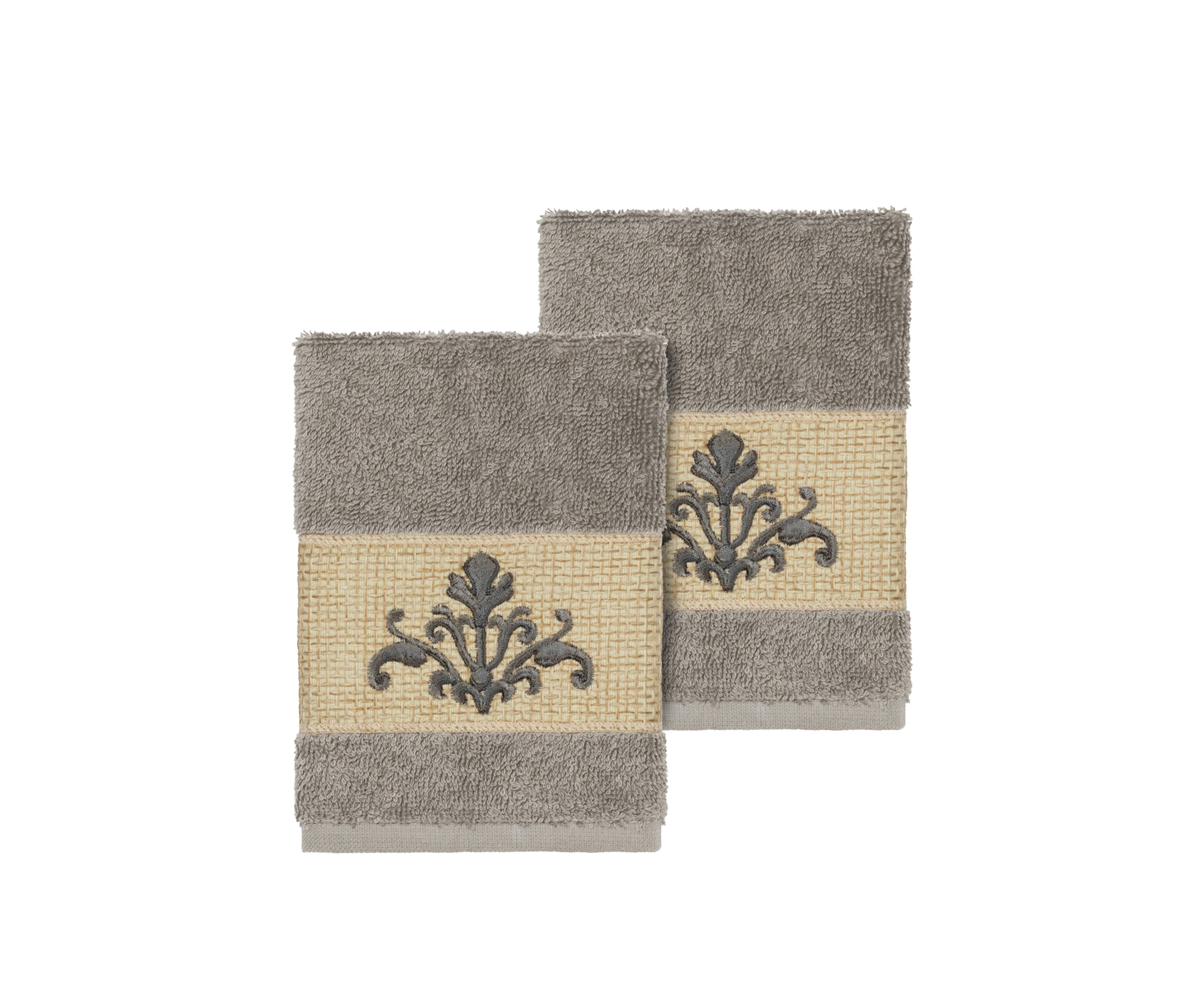 Scarlet 2 Piece Embellished Washcloth Set