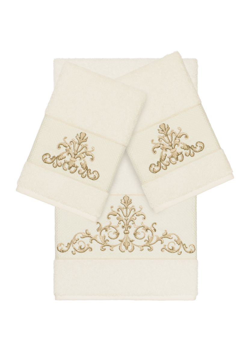 Scarlet 3 Piece Embellished Towel Set