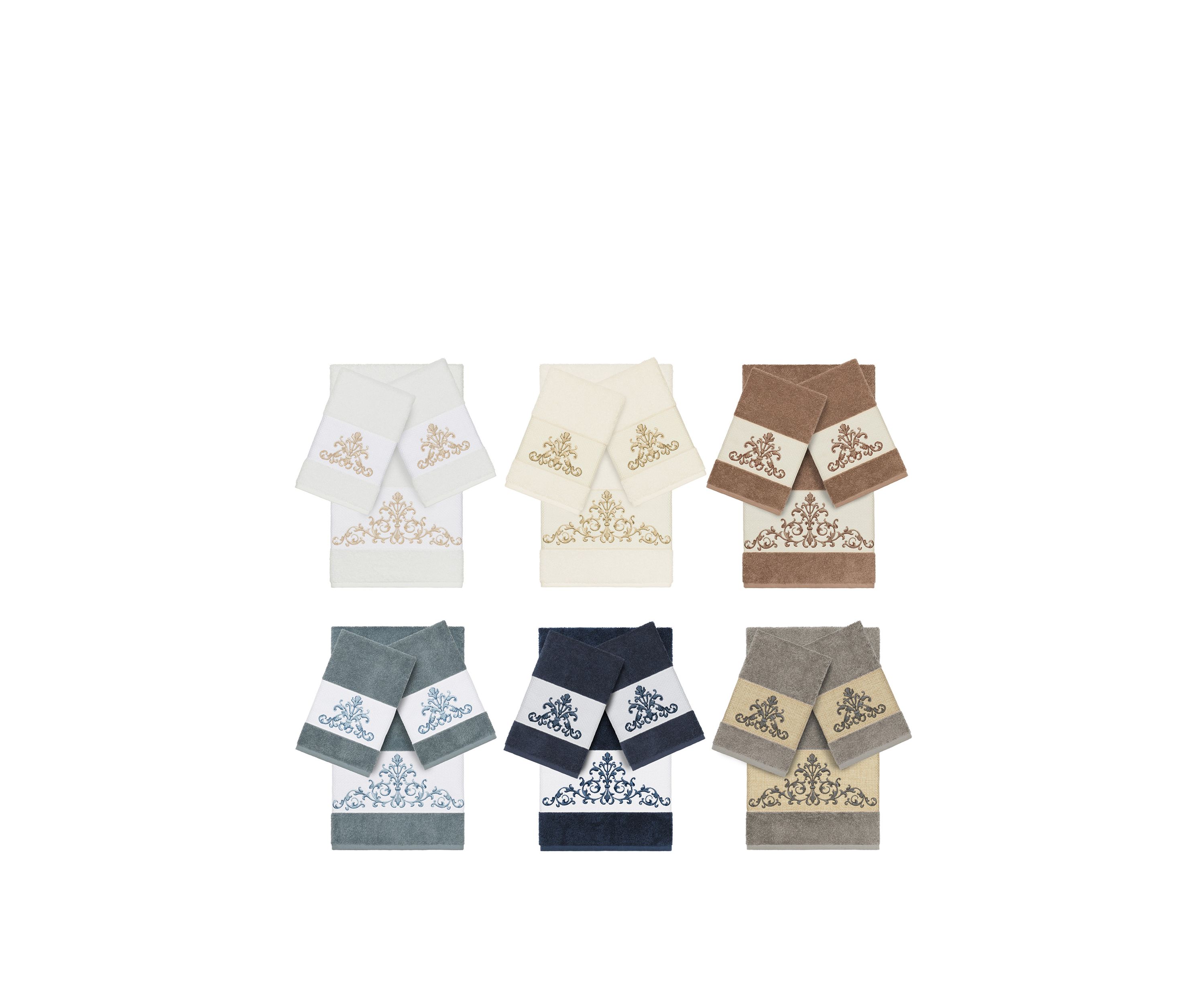 Scarlet 3 Piece Embellished Towel Set