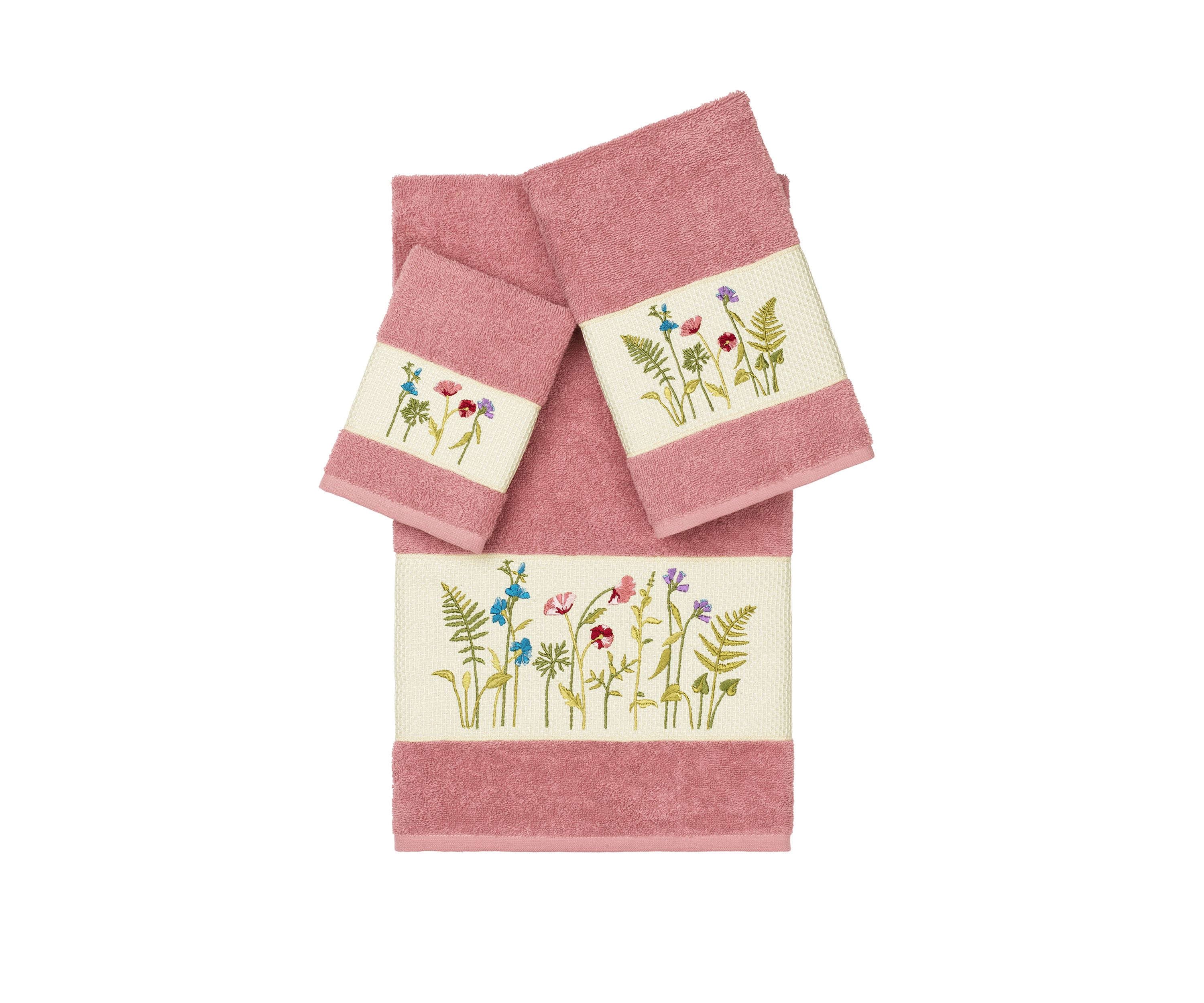 Serenity 3 Piece Embellished Towel Set