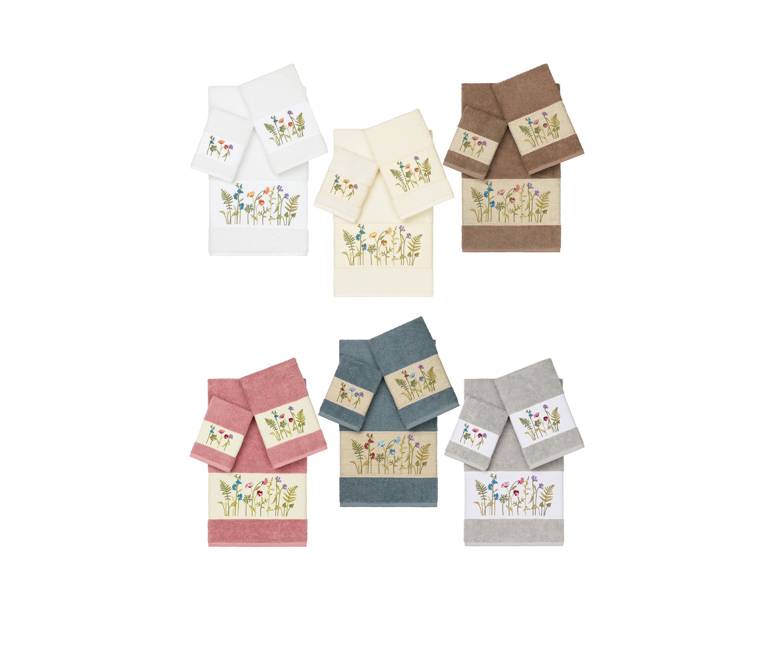 Serenity 3 Piece Embellished Towel Set