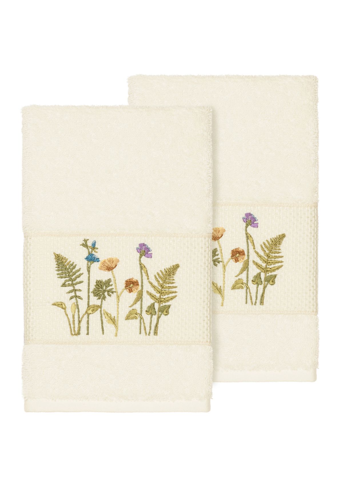 Serenity 2 Piece Embellished Hand Towel Set
