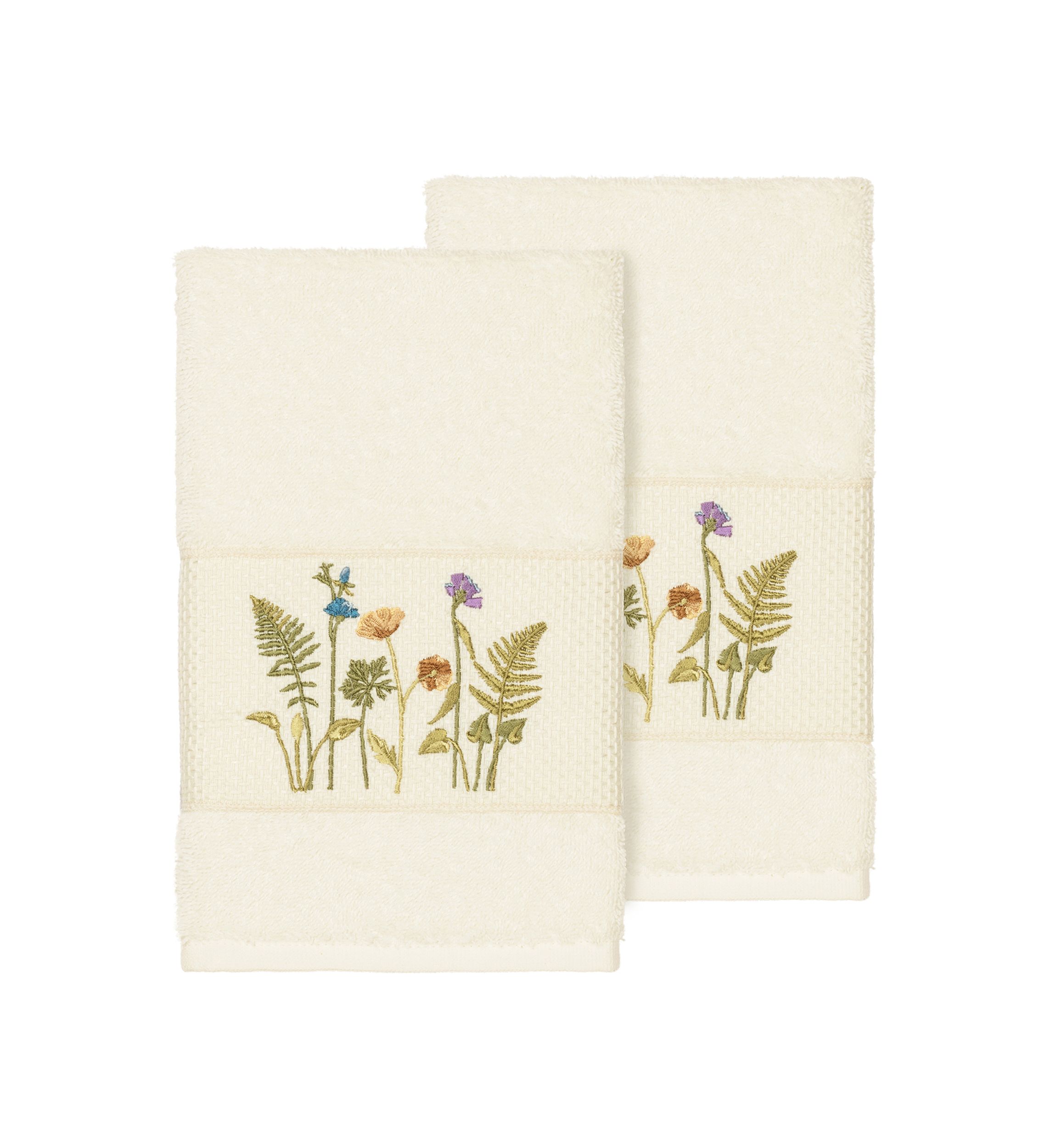 Serenity 2 Piece Embellished Hand Towel Set
