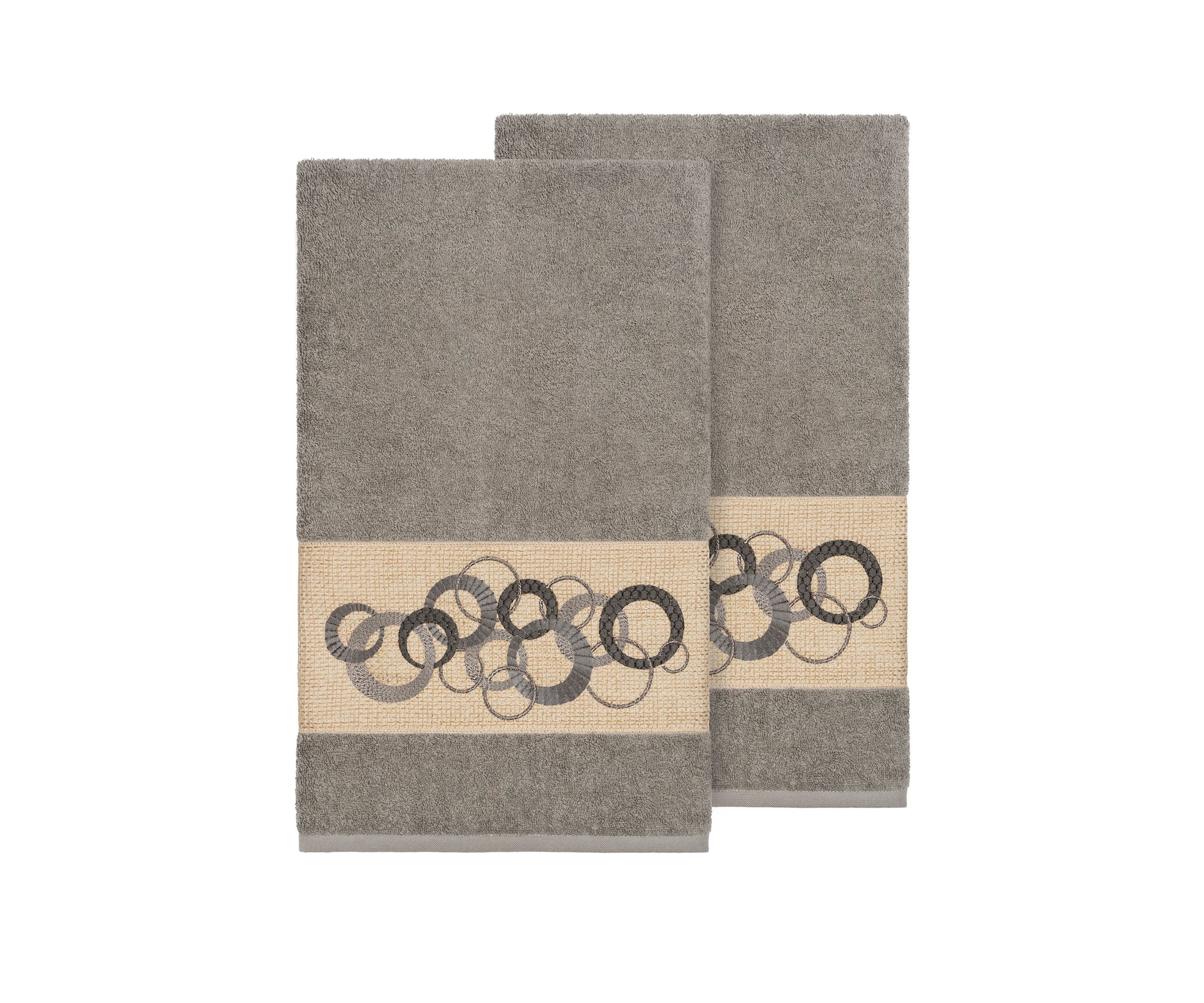 Annabelle Set of 2 Embellished Bath Towels