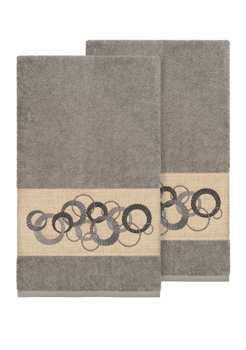 Annabelle Set of 2 Embellished Bath Towels