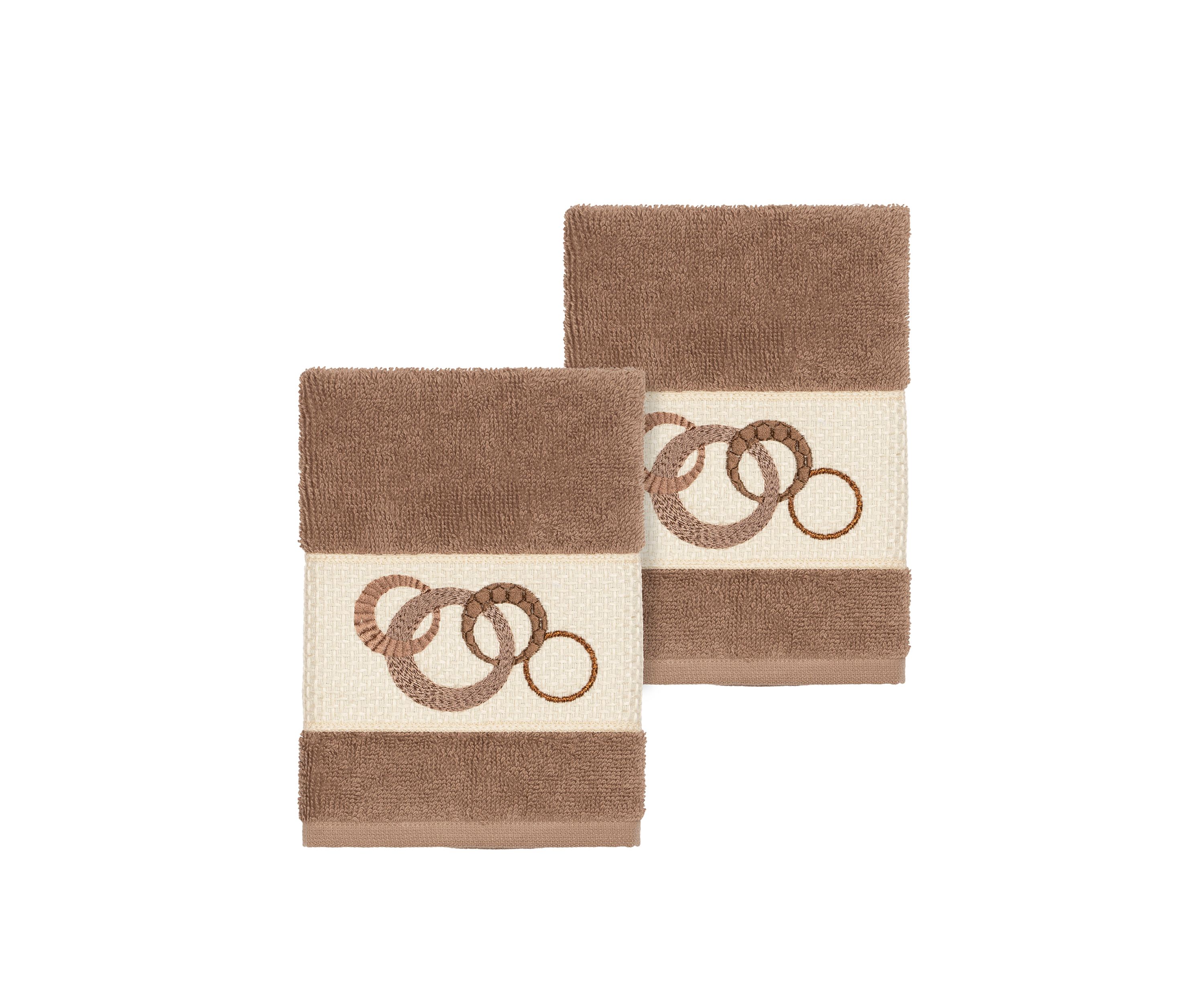 Annabelle Set of 2 Embellished Washcloths
