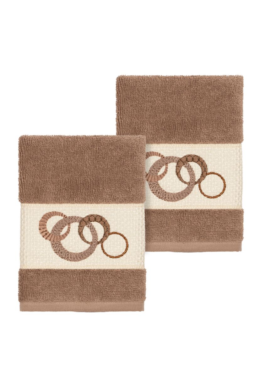 Annabelle Set of 2 Embellished Washcloths