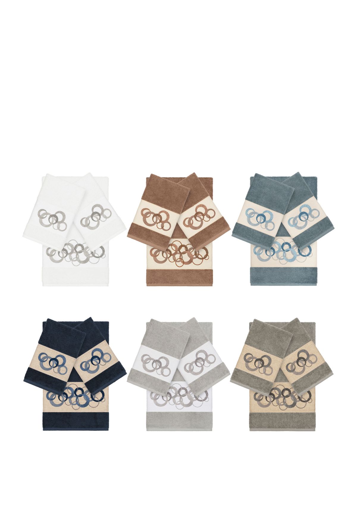 Annabelle 3 Piece Embellished Towel Set