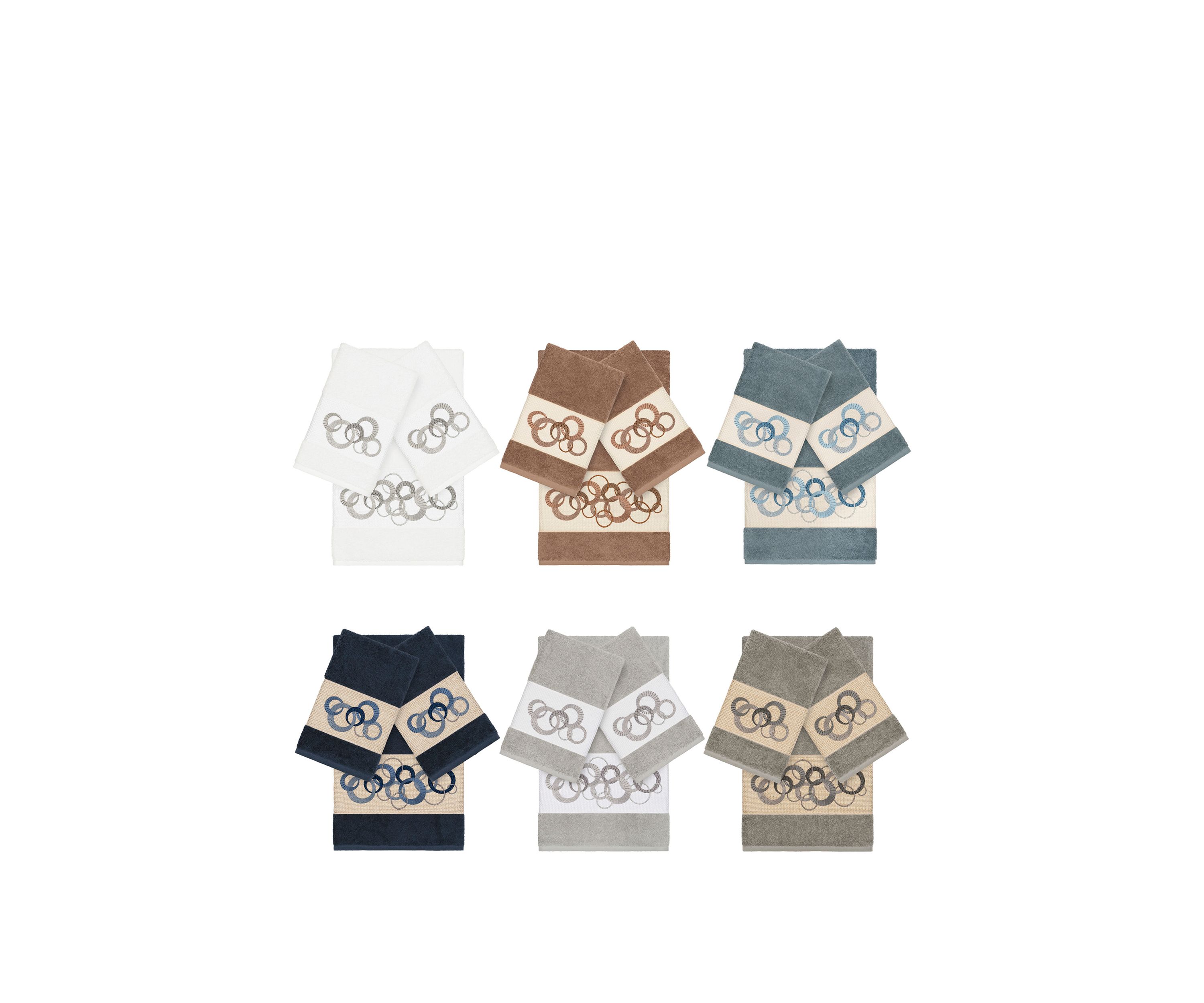 Annabelle 3 Piece Embellished Towel Set
