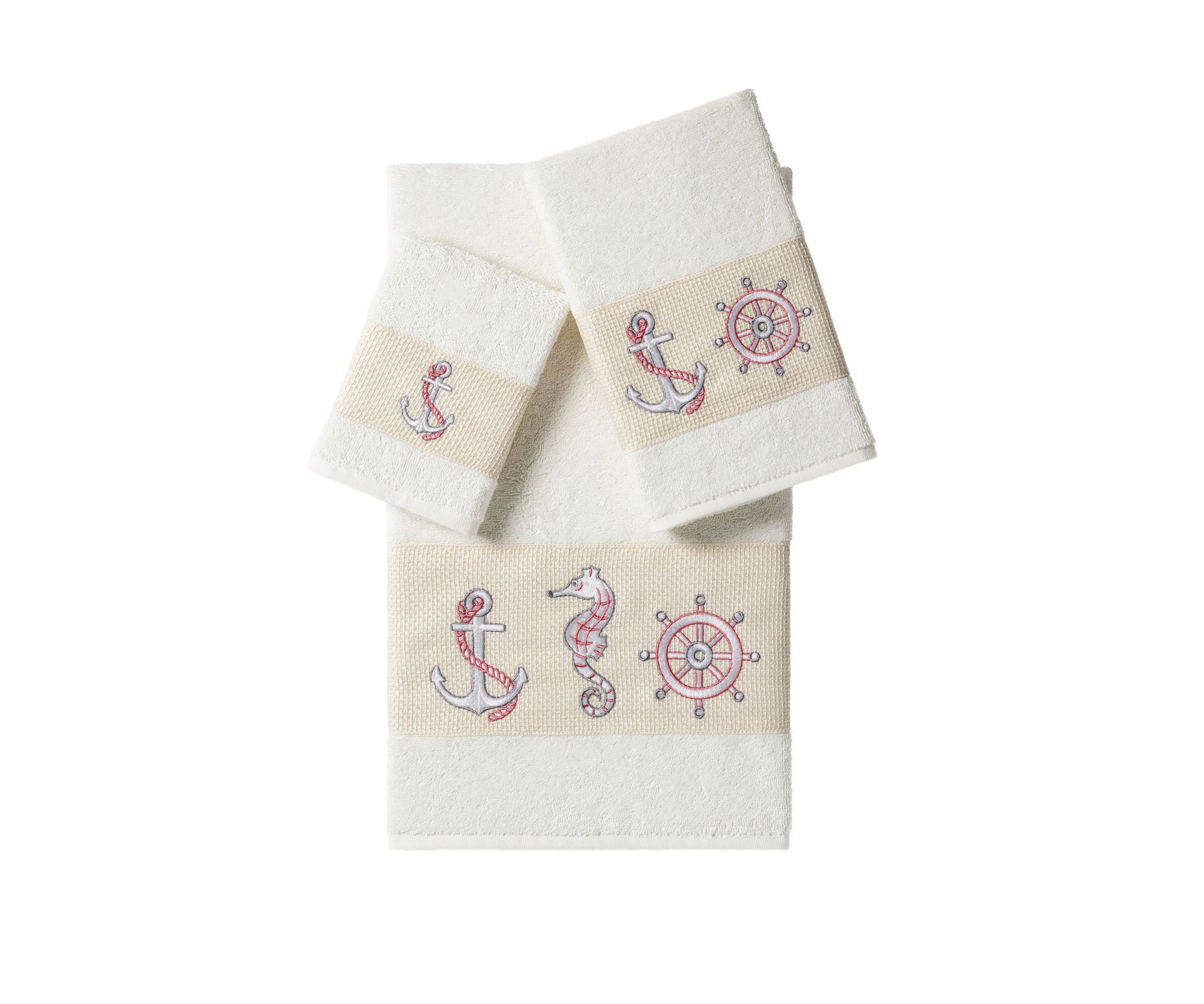 Easton 3 Piece Embellished Towel Set
