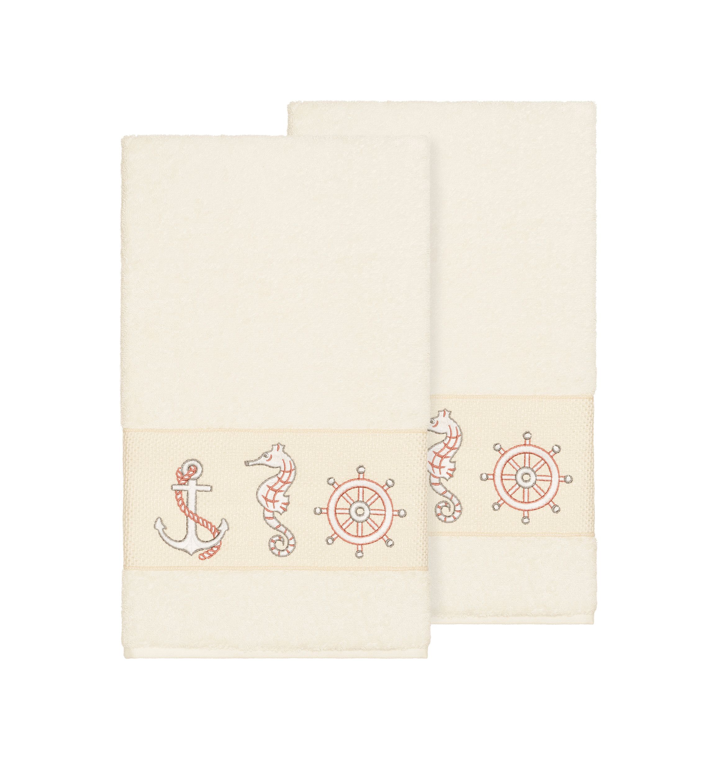 Easton Set of 2 Embellished Bath Towels