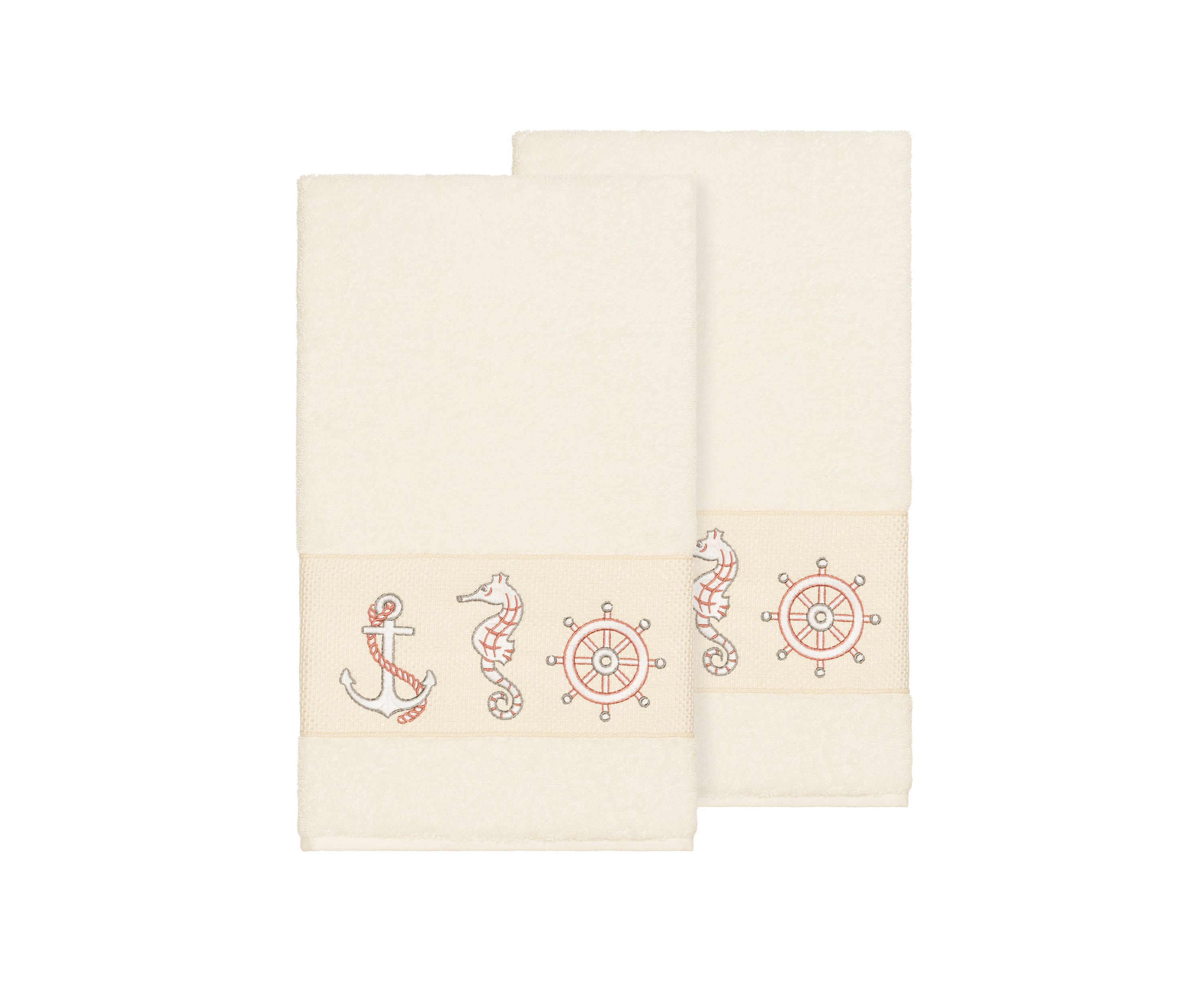 Easton Set of 2 Embellished Bath Towels