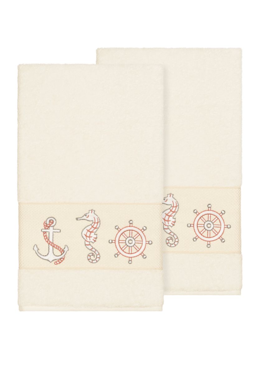 Easton Set of 2 Embellished Bath Towels