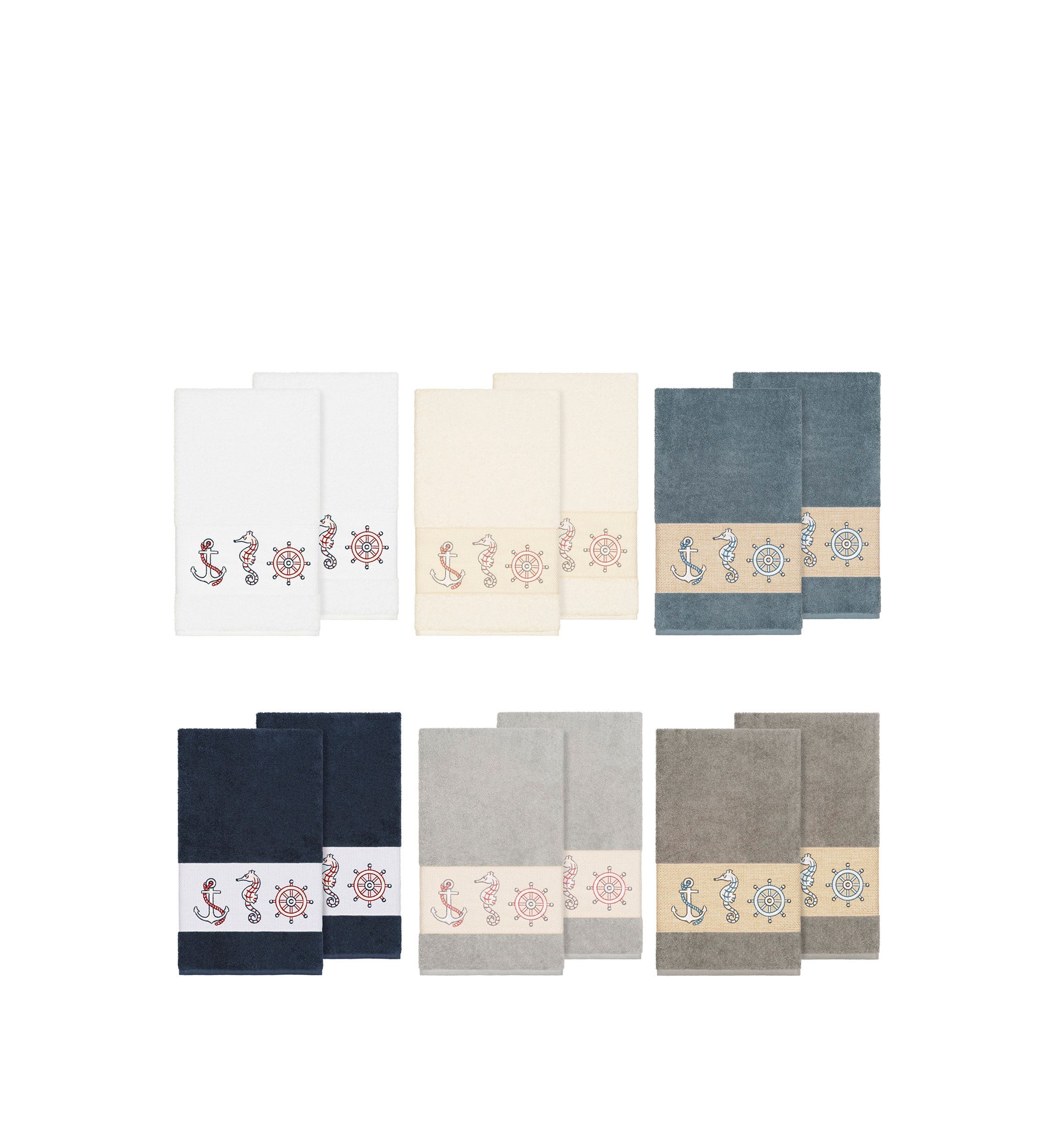 Easton Set of 2 Embellished Bath Towels