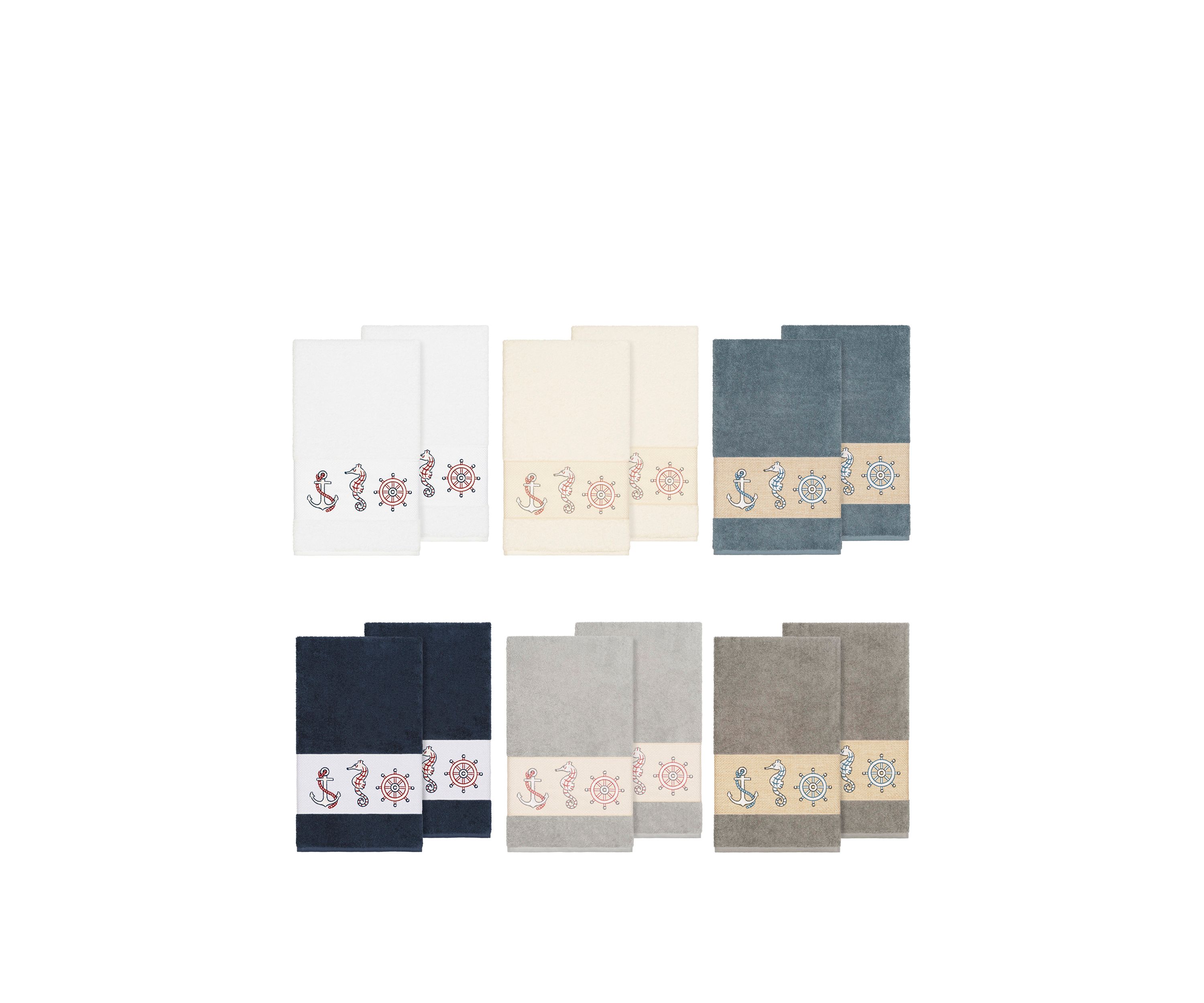 Easton Set of 2 Embellished Bath Towels