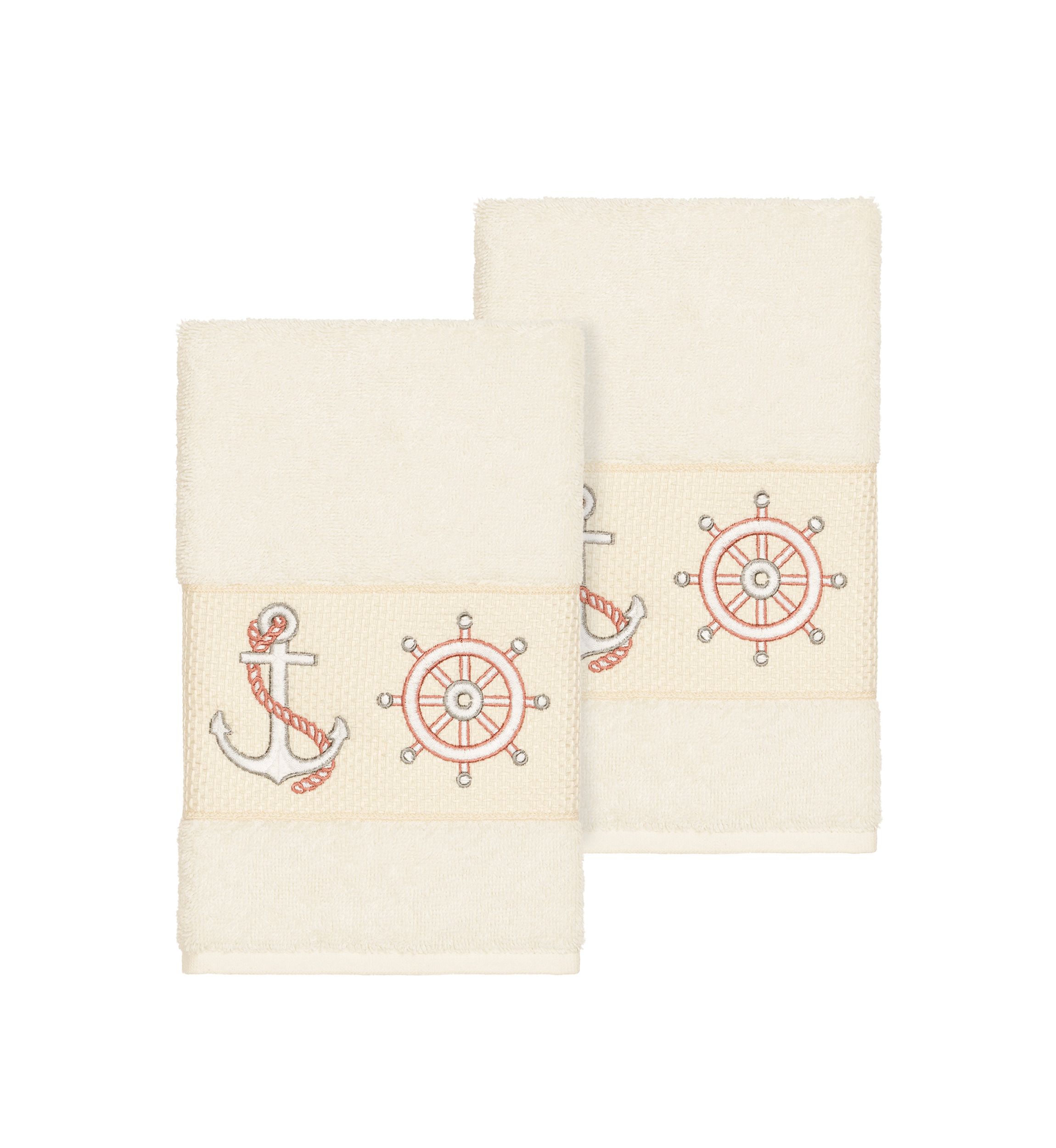 Easton Set of 2 Embellished Hand Towels