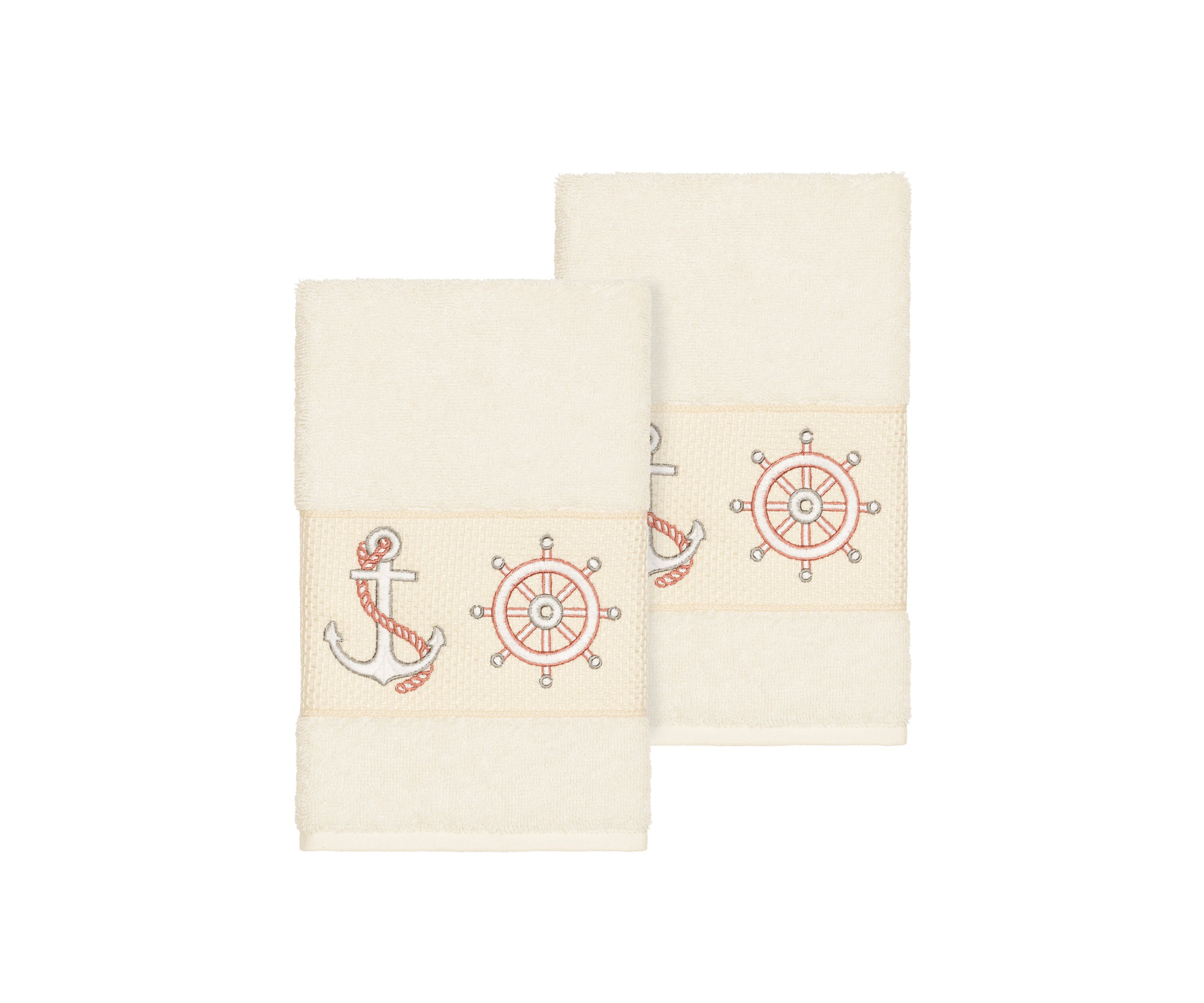 Easton Set of 2 Embellished Hand Towels