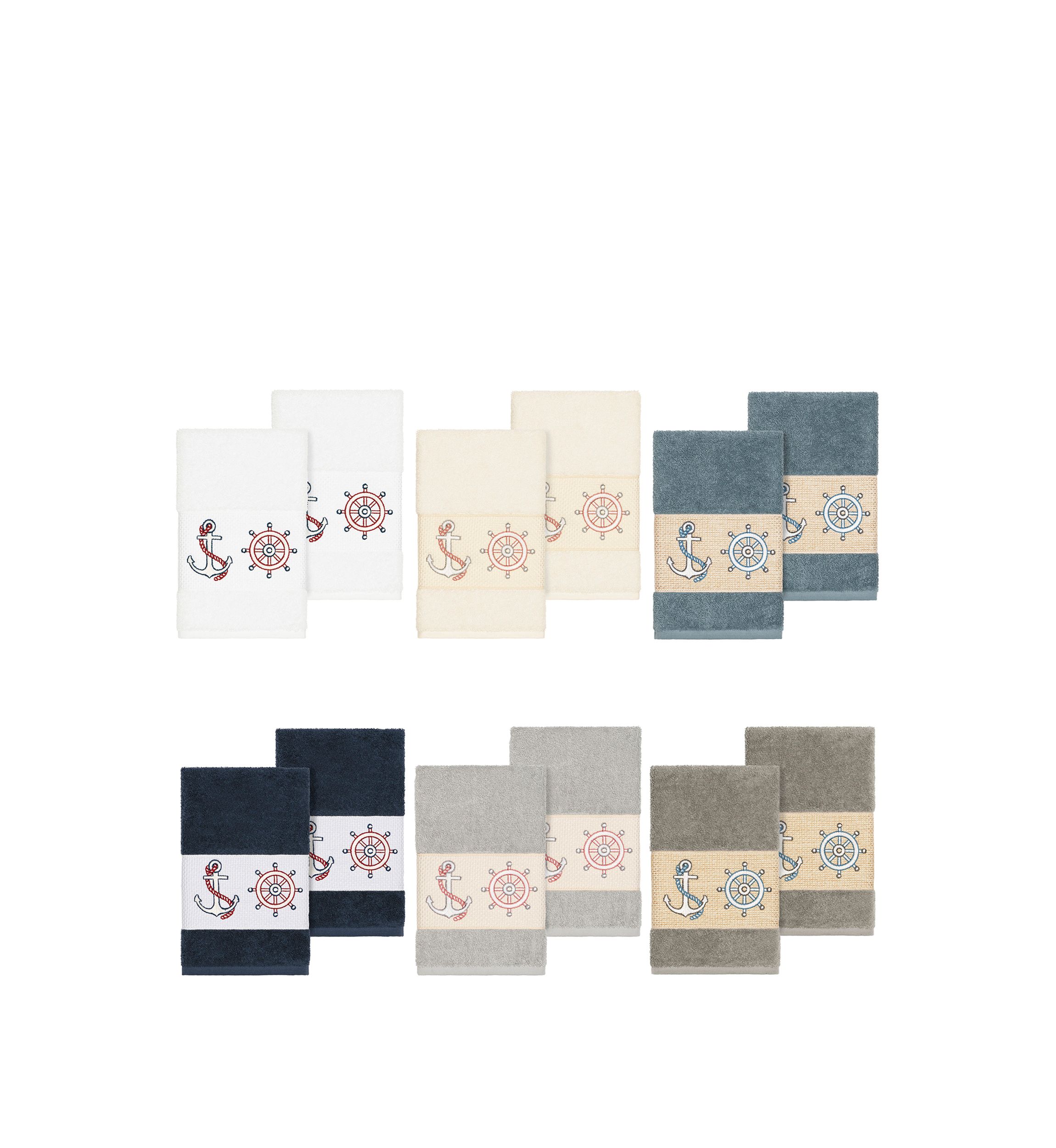 Easton Set of 2 Embellished Hand Towels