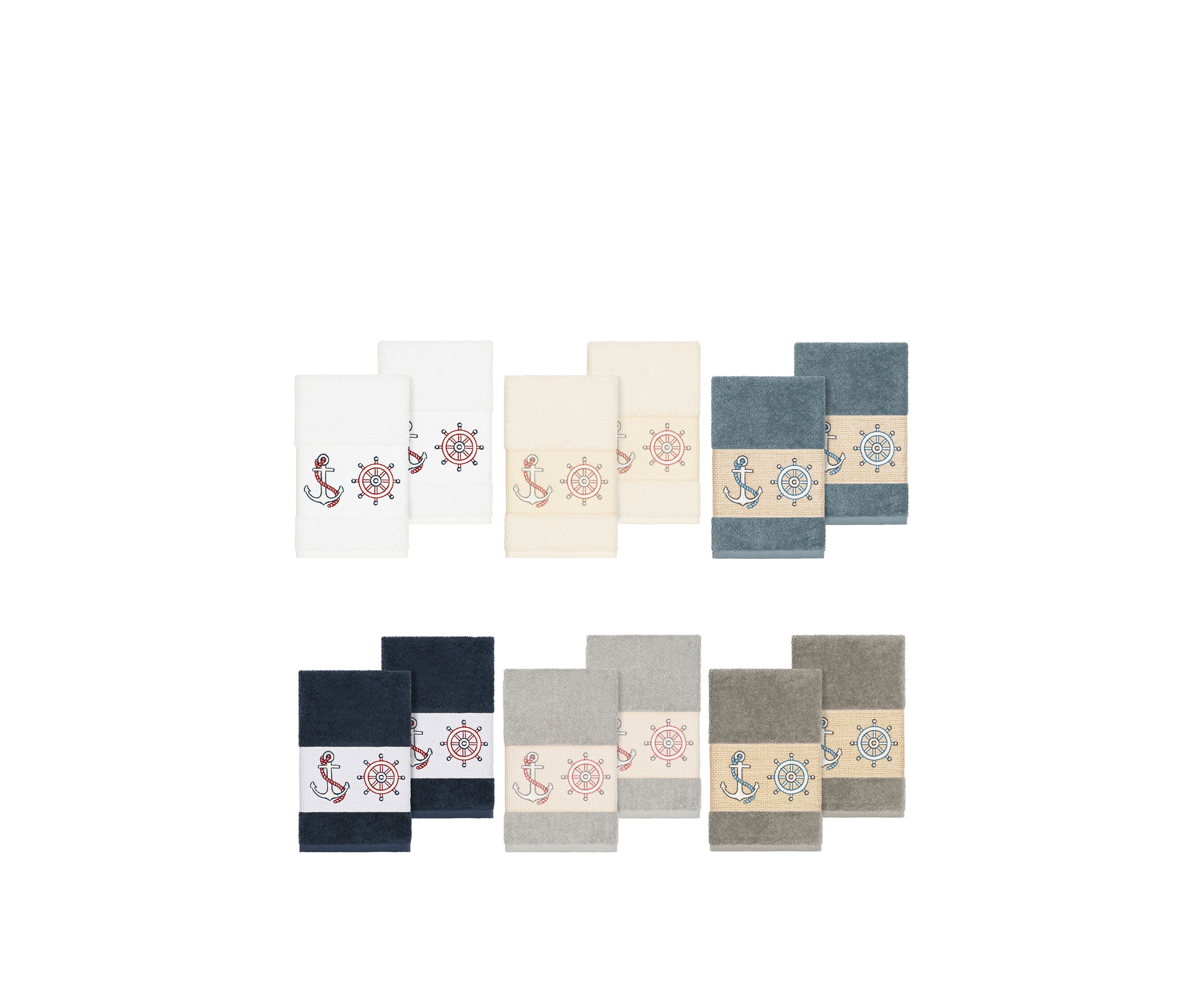 Easton Set of 2 Embellished Hand Towels