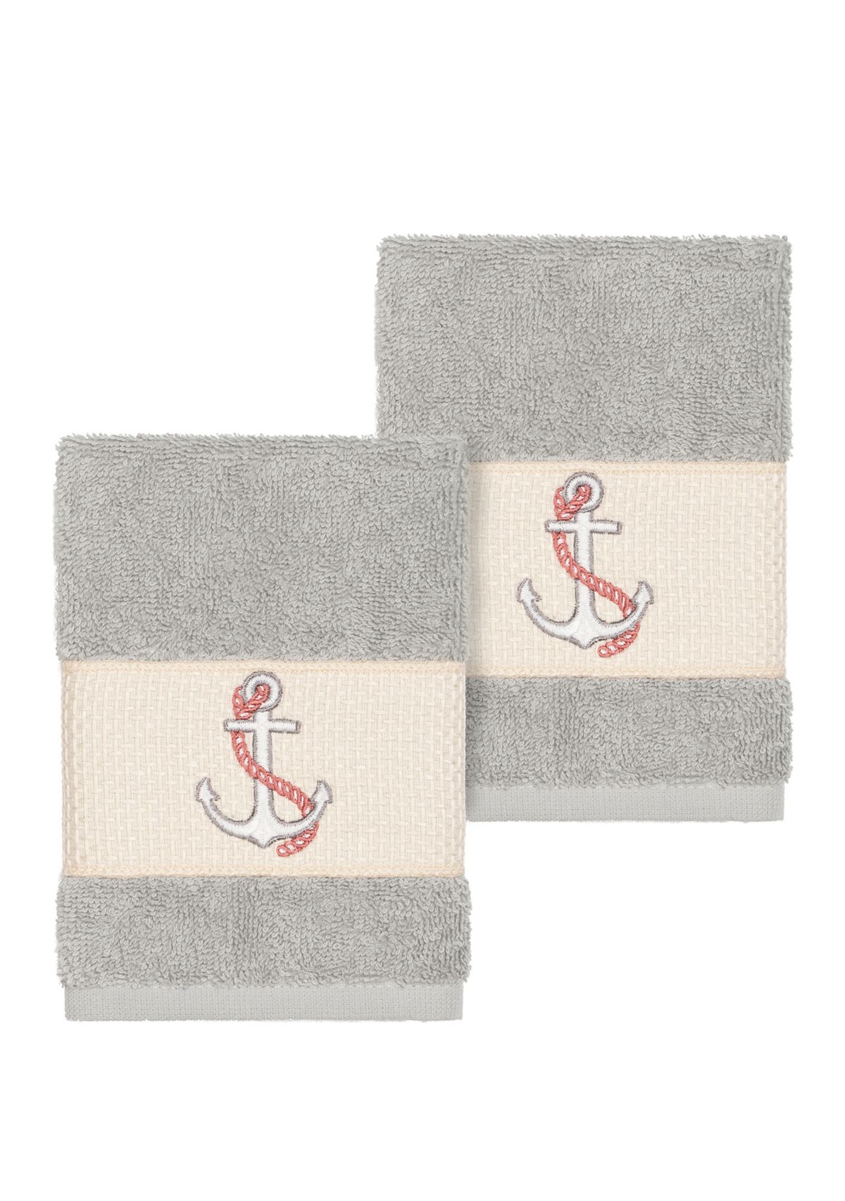 Easton Set of 2 Embellished Washcloths