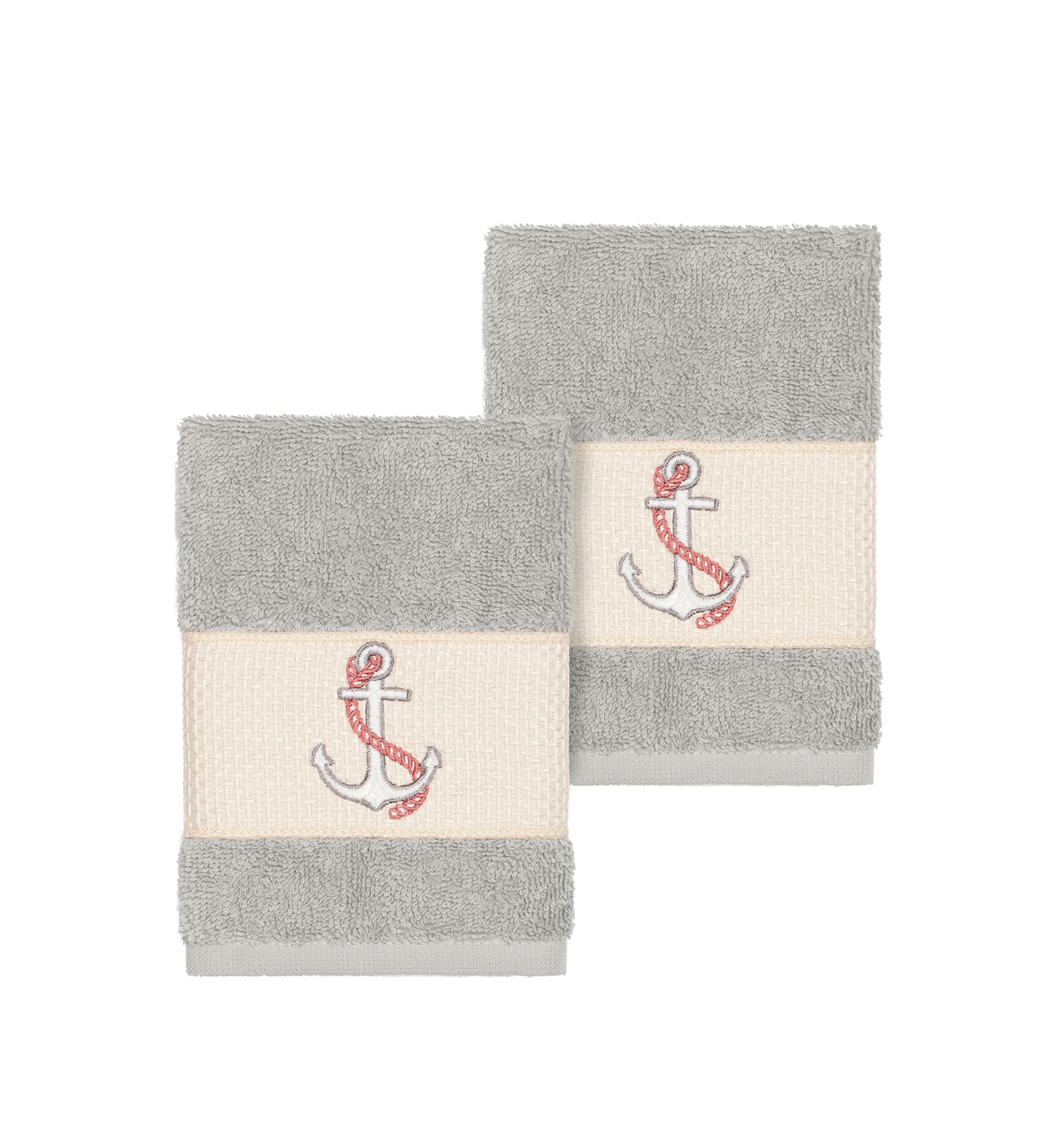 Easton Set of 2 Embellished Washcloths