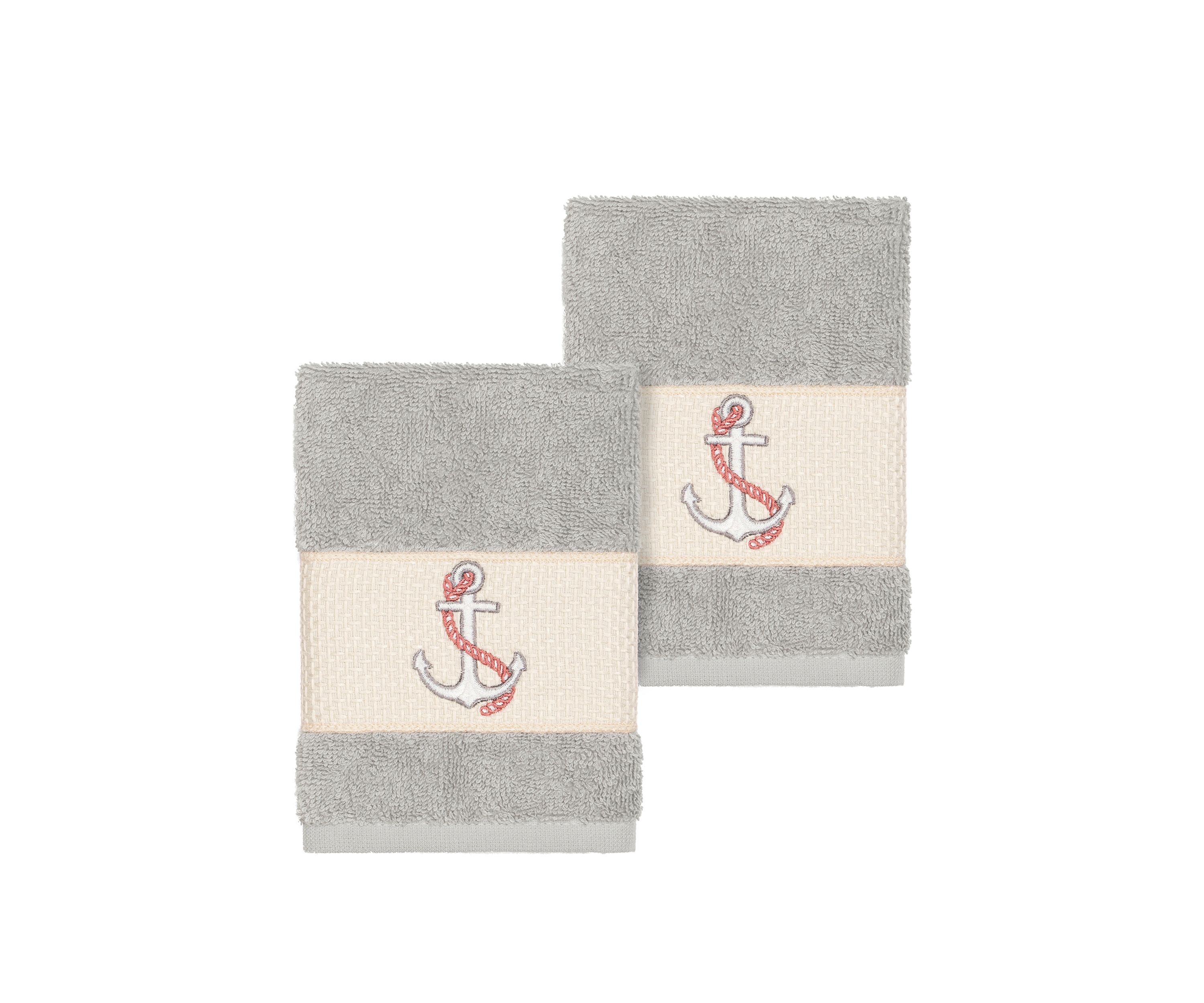 Easton Set of 2 Embellished Washcloths