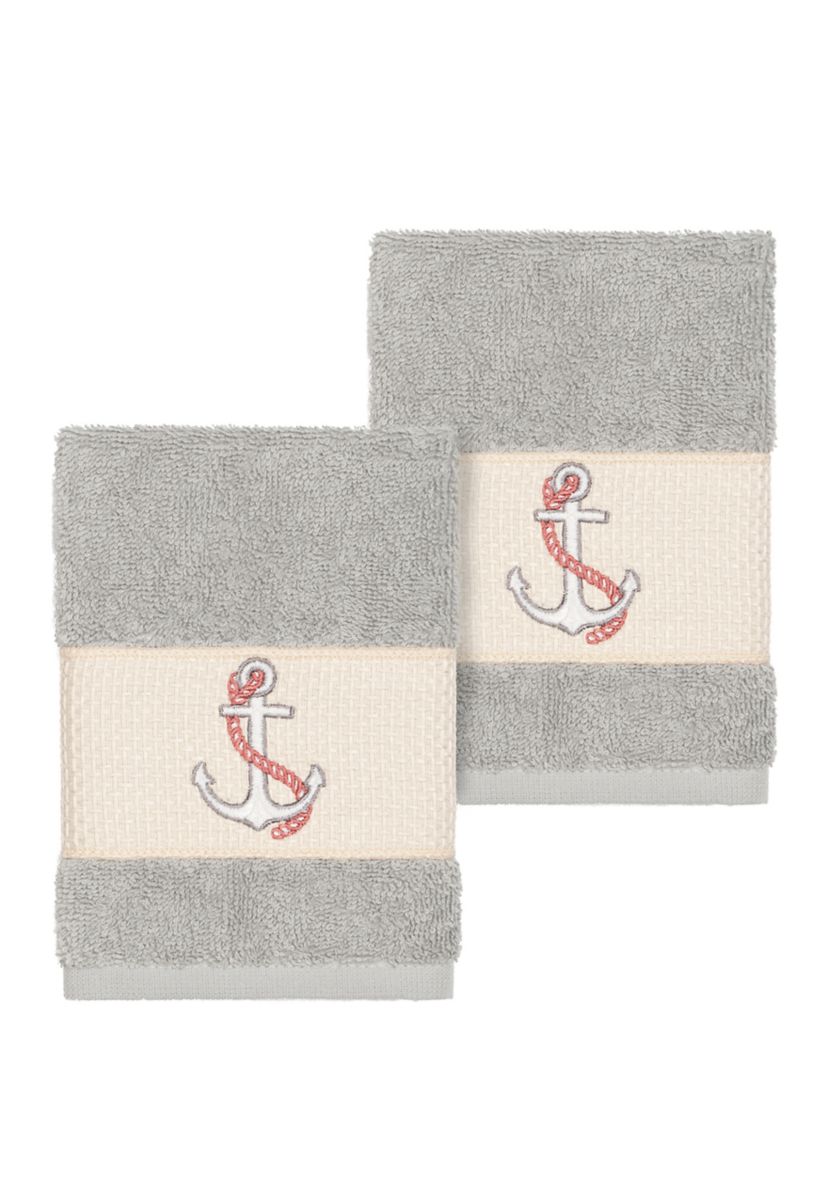 Easton Set of 2 Embellished Washcloths
