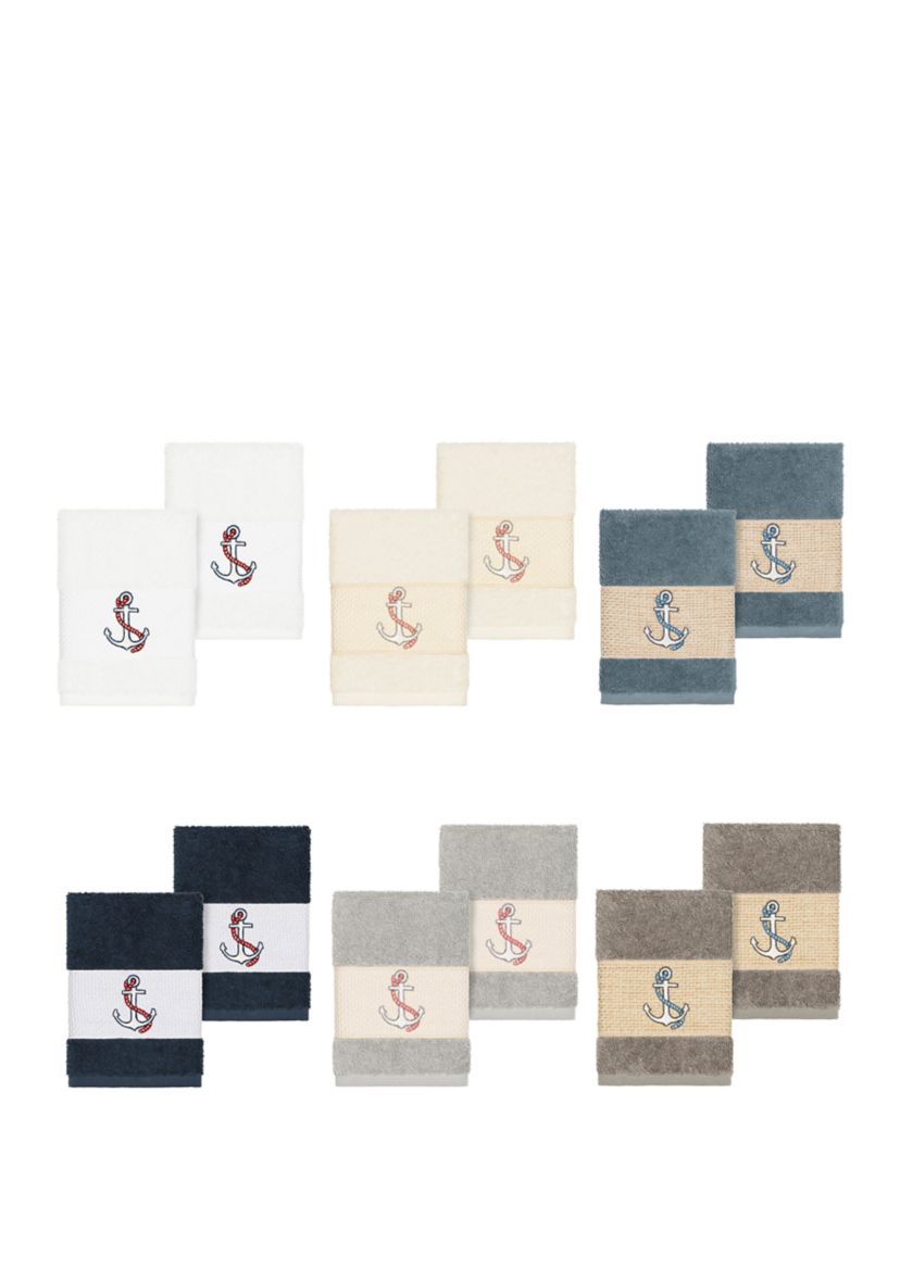 Easton Set of 2 Embellished Washcloths