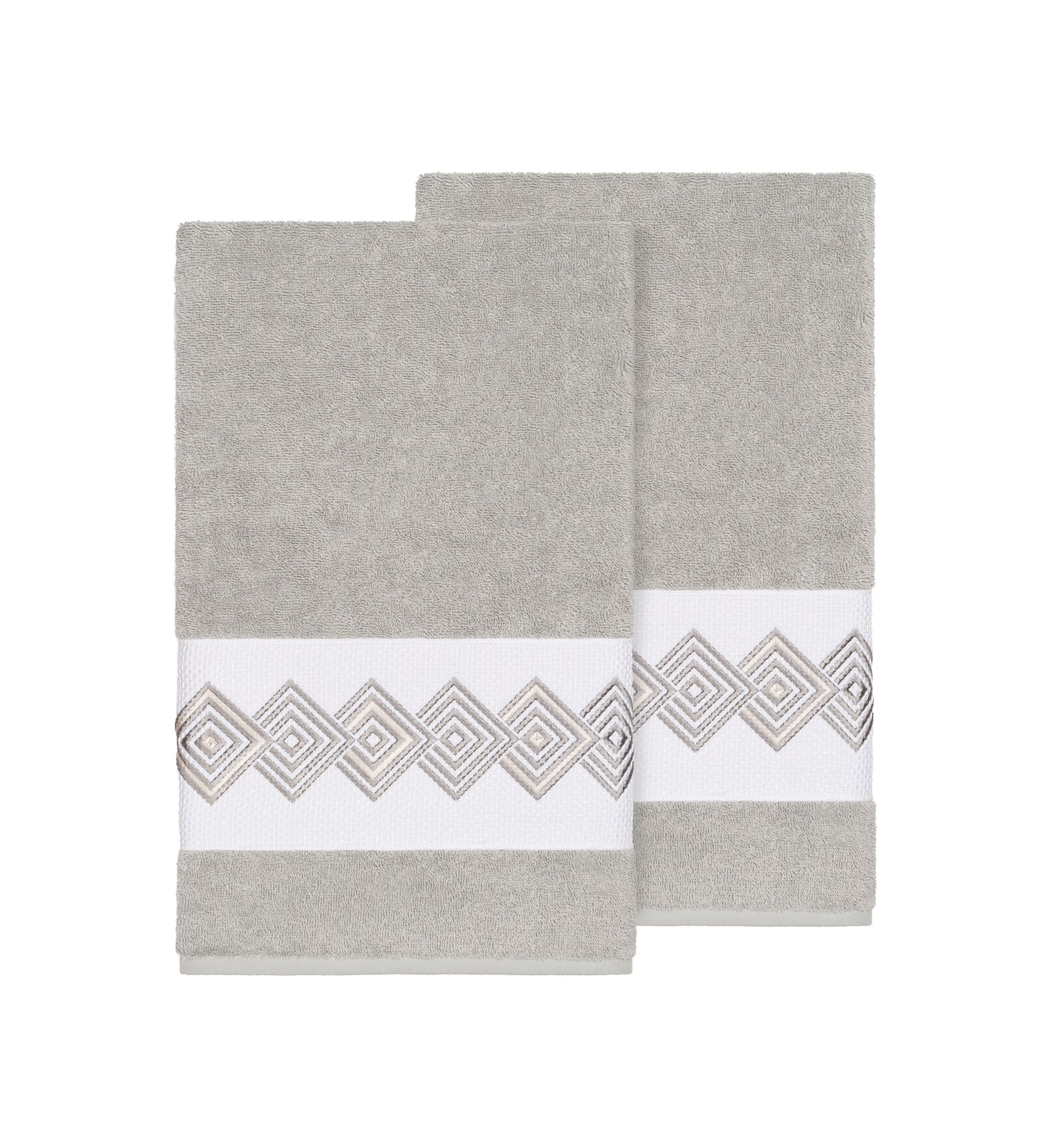 Noah Set of 2 Embellished Bath Towels