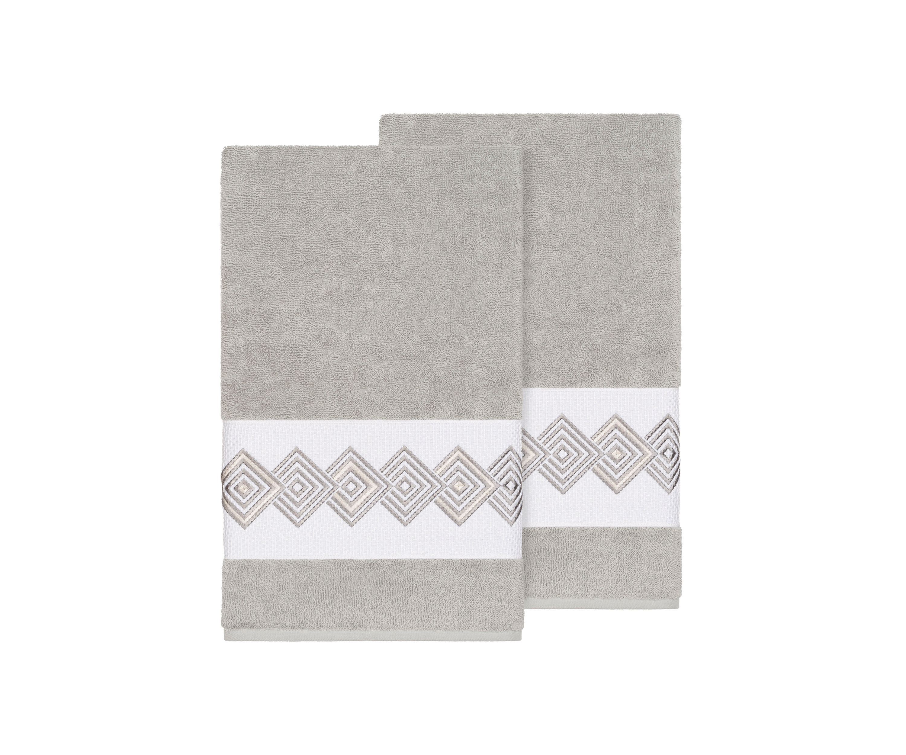 Noah Set of 2 Embellished Bath Towels