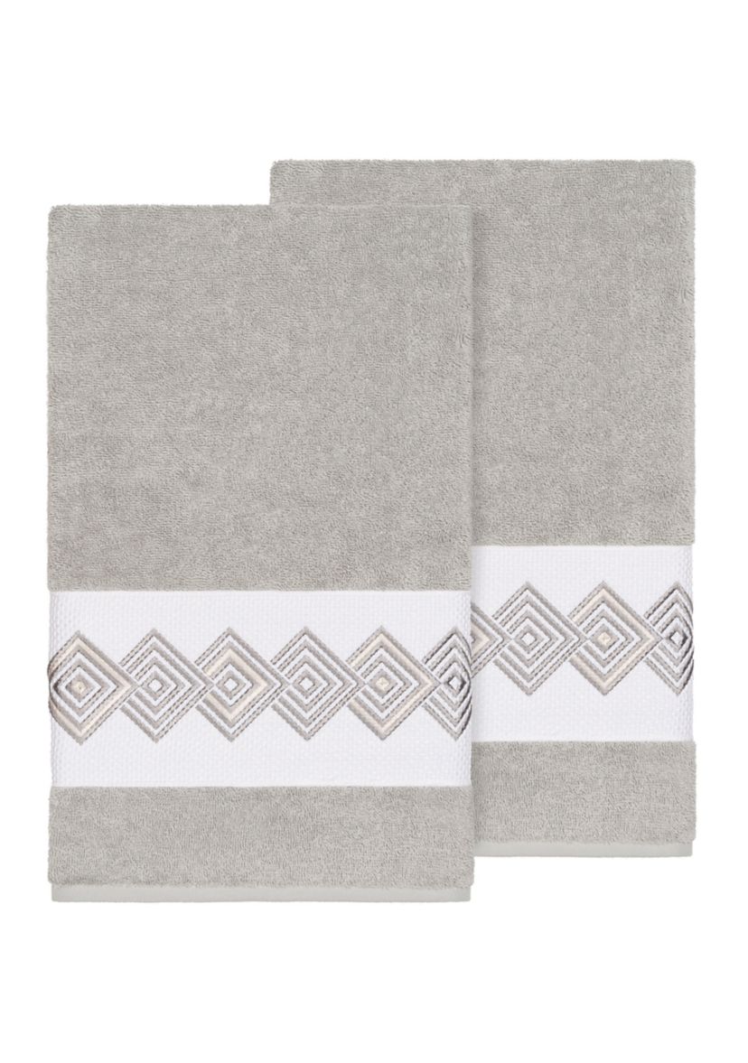 Noah Set of 2 Embellished Bath Towels
