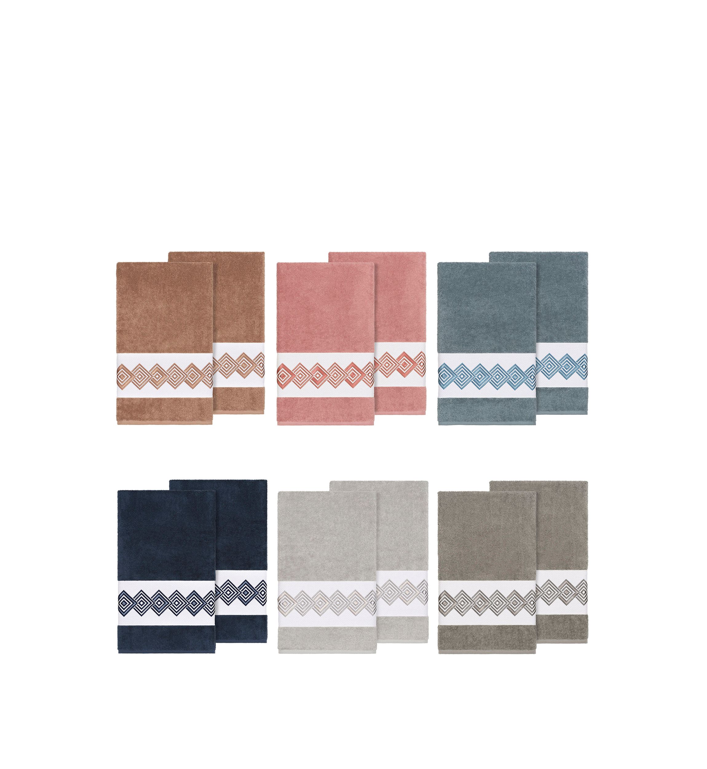 Noah Set of 2 Embellished Bath Towels