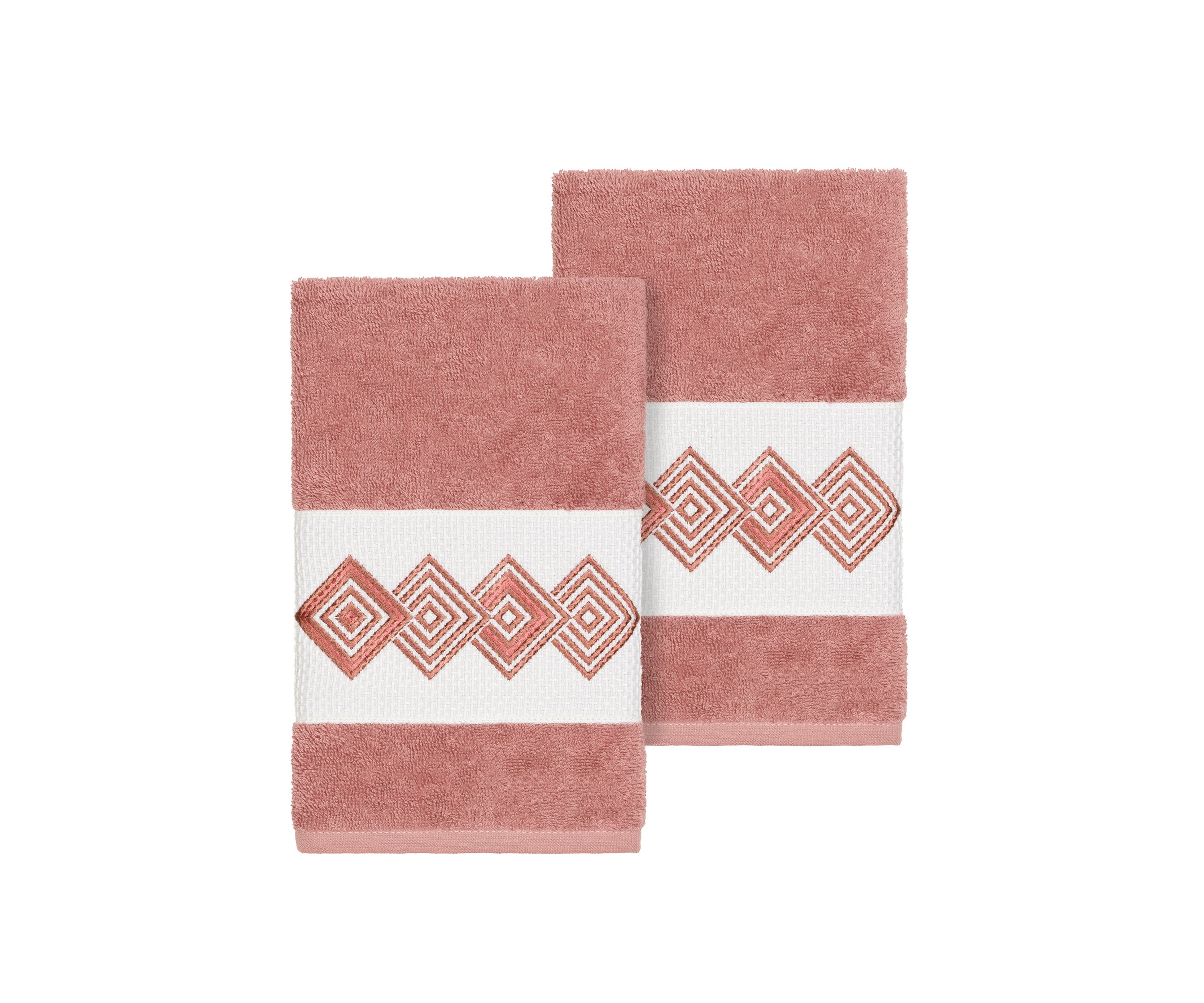 Noah Set of 2 Embellished Hand Towels