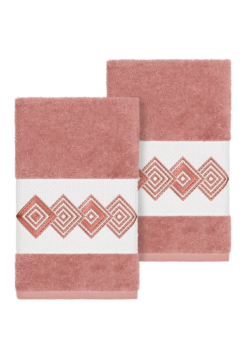Noah Set of 2 Embellished Hand Towels