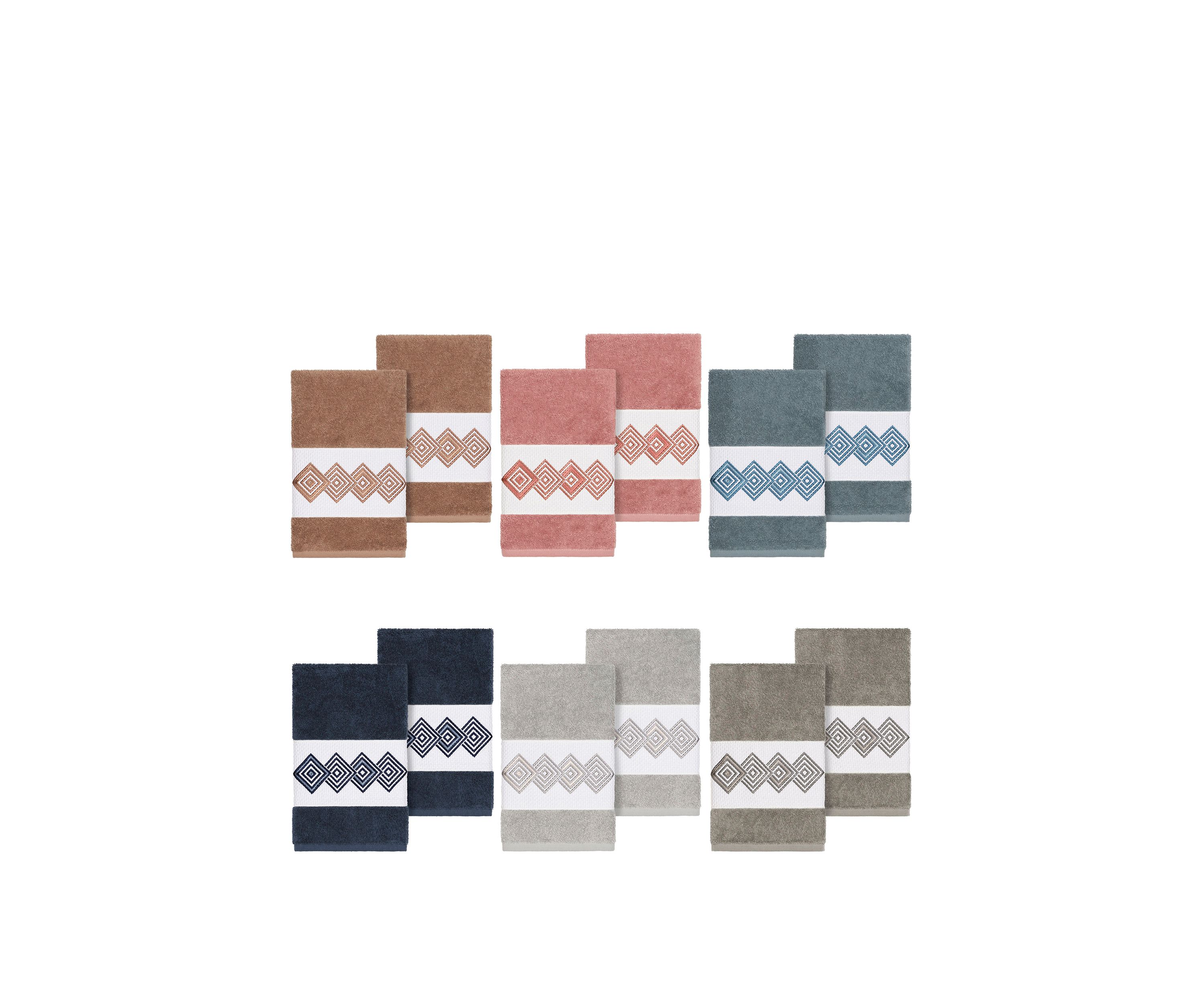 Noah Set of 2 Embellished Hand Towels