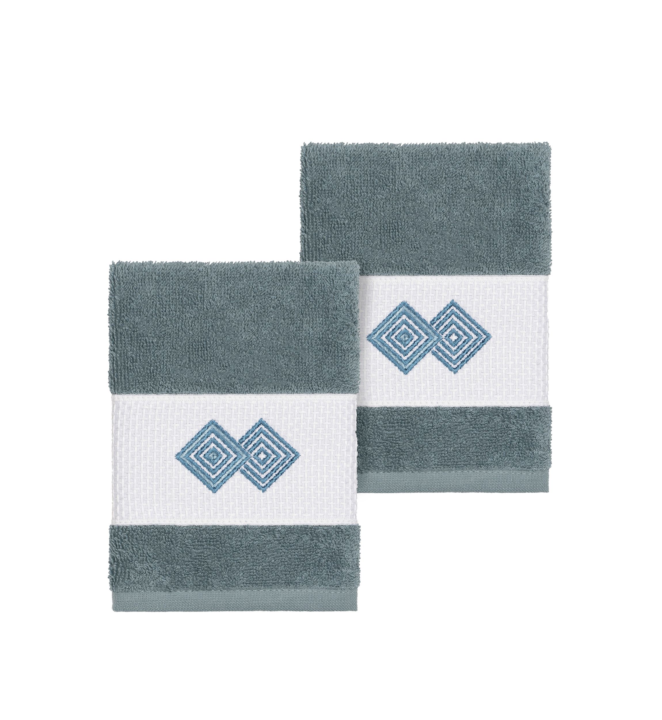 Noah Set of 2 Embellished Washcloths