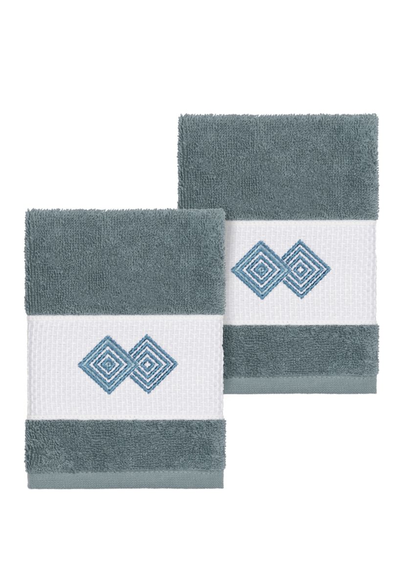 Noah Set of 2 Embellished Washcloths