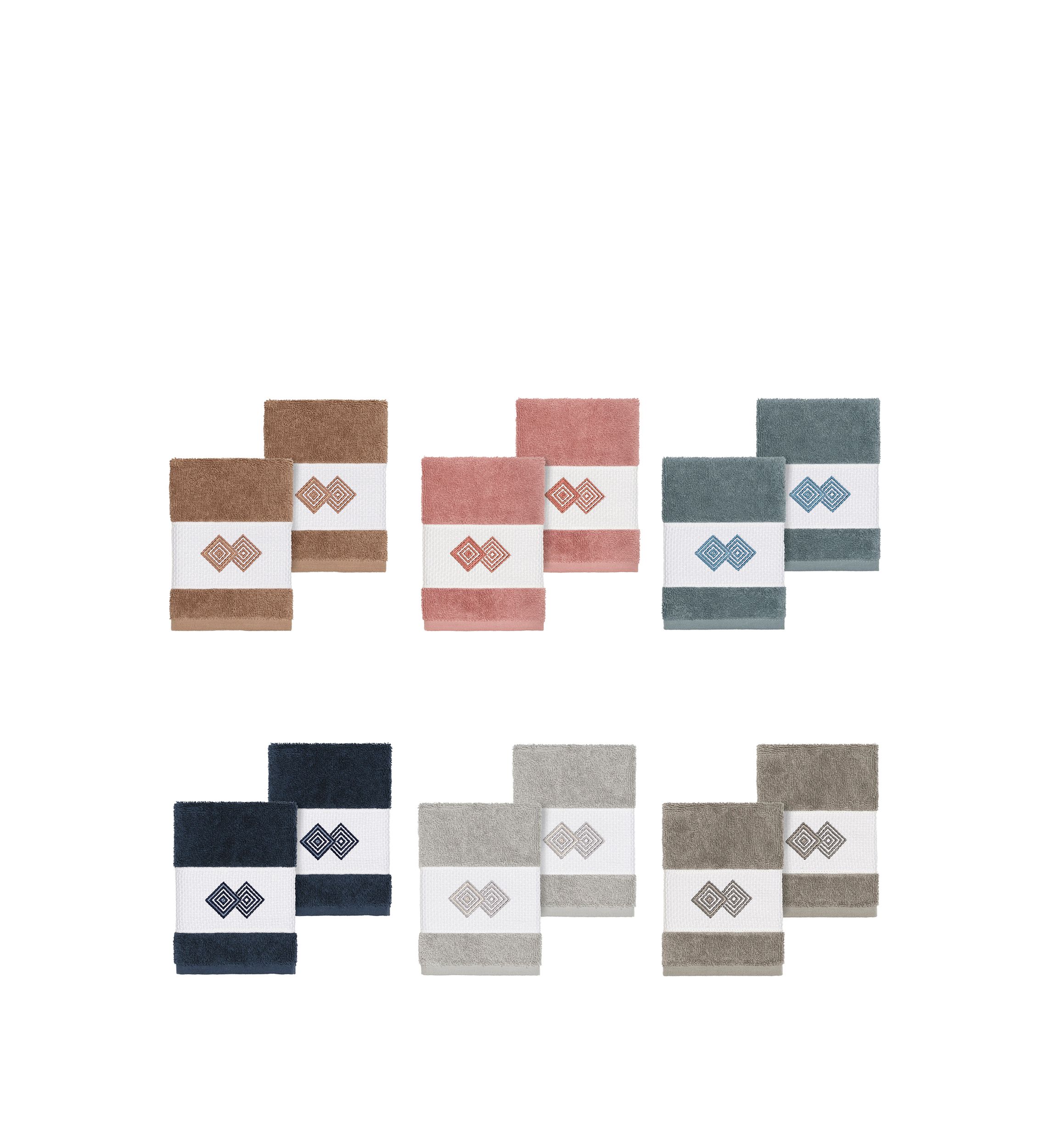 Noah Set of 2 Embellished Washcloths
