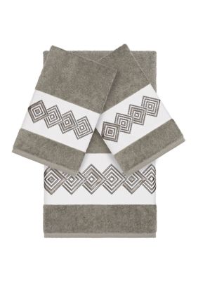 Noah 3 Piece Embellished Towel Set