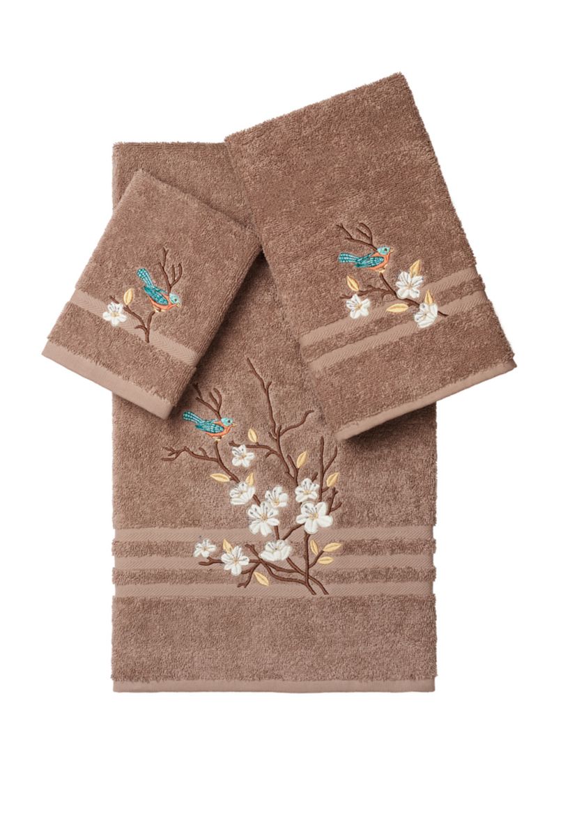 Spring Time 3 Piece Embellished Towel Set