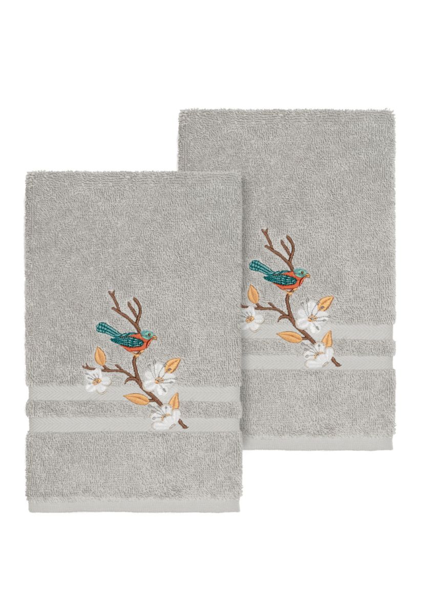 	  Spring Time Set of 2 Embellished Hand Towels 