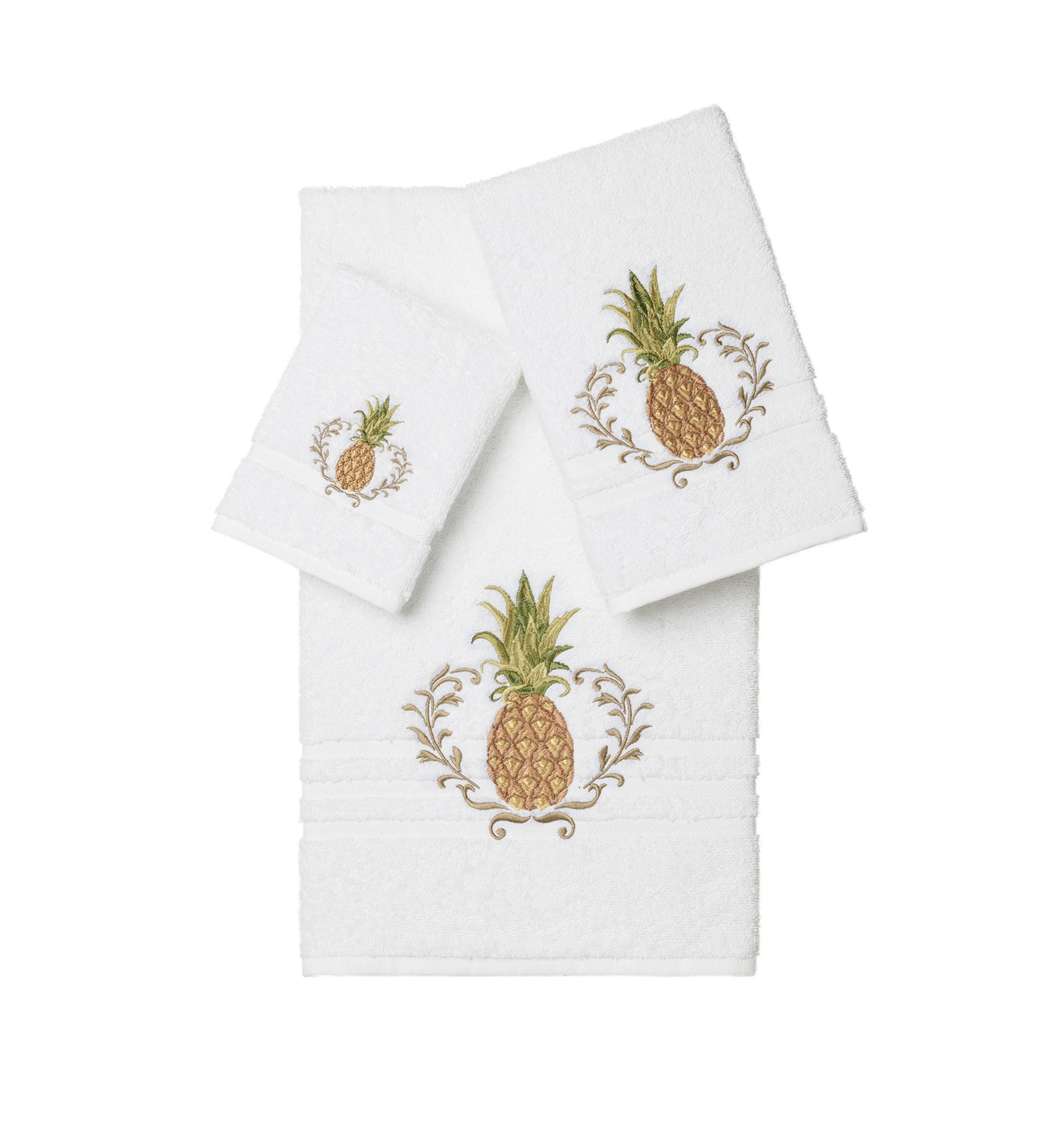 Welcome 3 Piece Embellished Towel Set